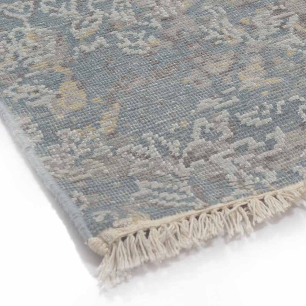 Bhumi Hand Knotted Woollen And Viscose Rug - Wool & Viscose Blend - Hand Knotted - Ajaypee Carpets (Detail)