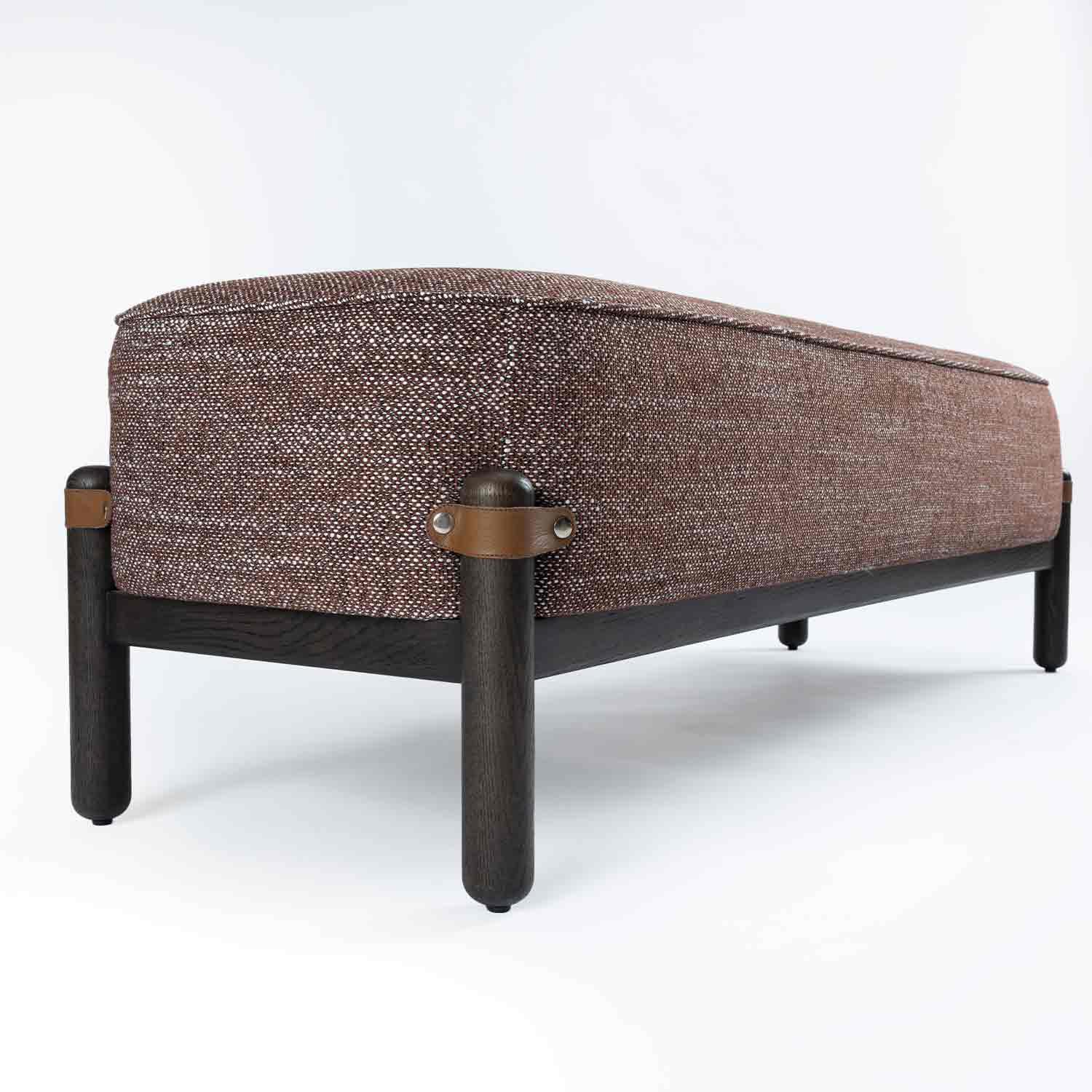 Billy Bench- Dark Amber - Wool & Silk Blend - Hand Woven - Ajaypee Carpets (Thumbnail 3)