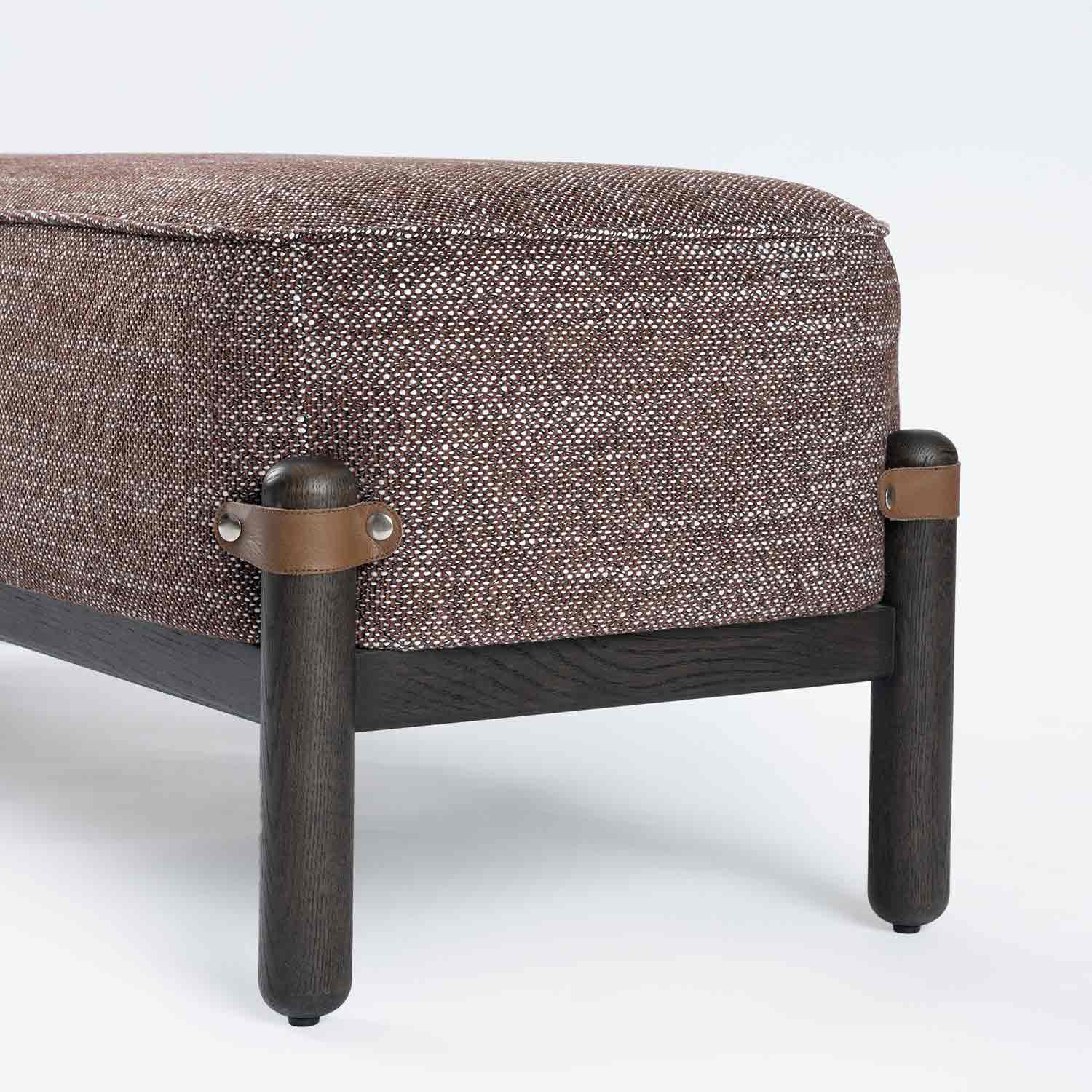 Billy Bench- Dark Amber - Wool & Silk Blend - Hand Woven - Ajaypee Carpets (Thumbnail 5)