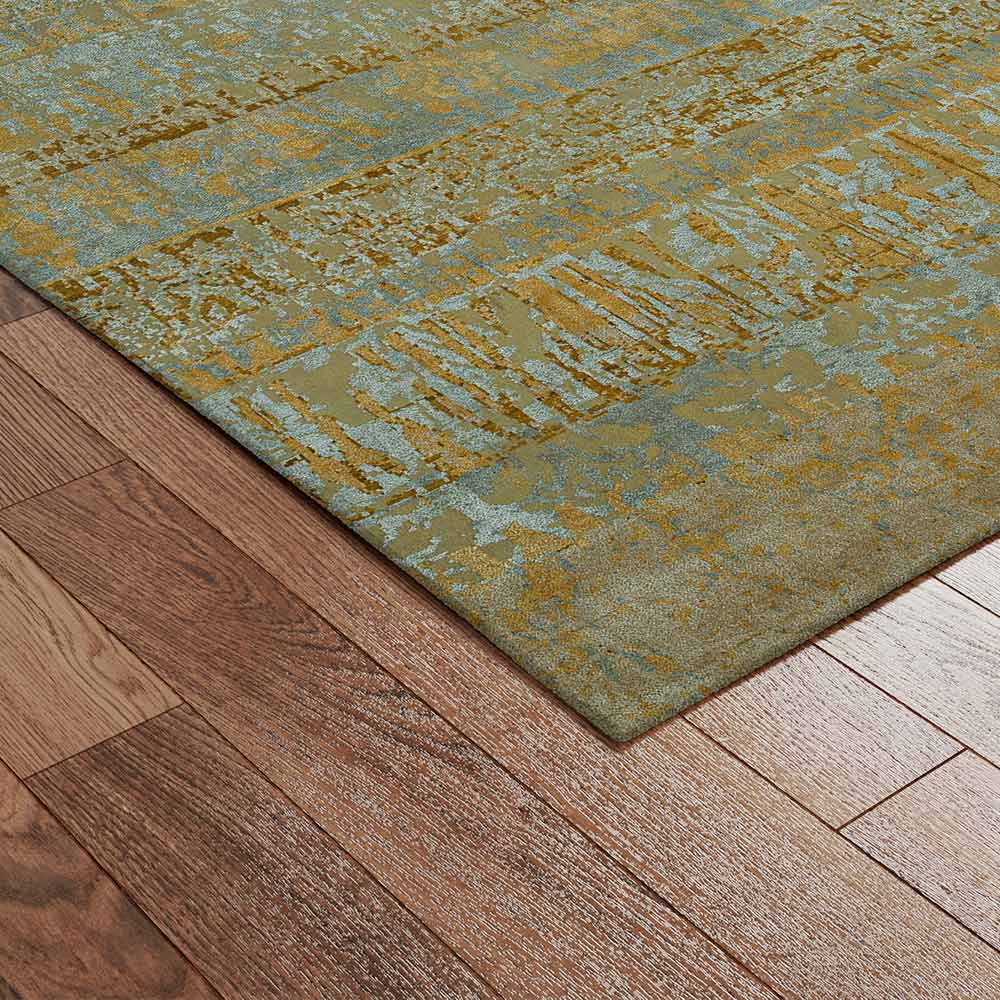 Blaze Hand Knotted Woollen and Viscose Rug - Wool & Viscose Blend - Hand Knotted - Ajaypee Carpets (Detail)