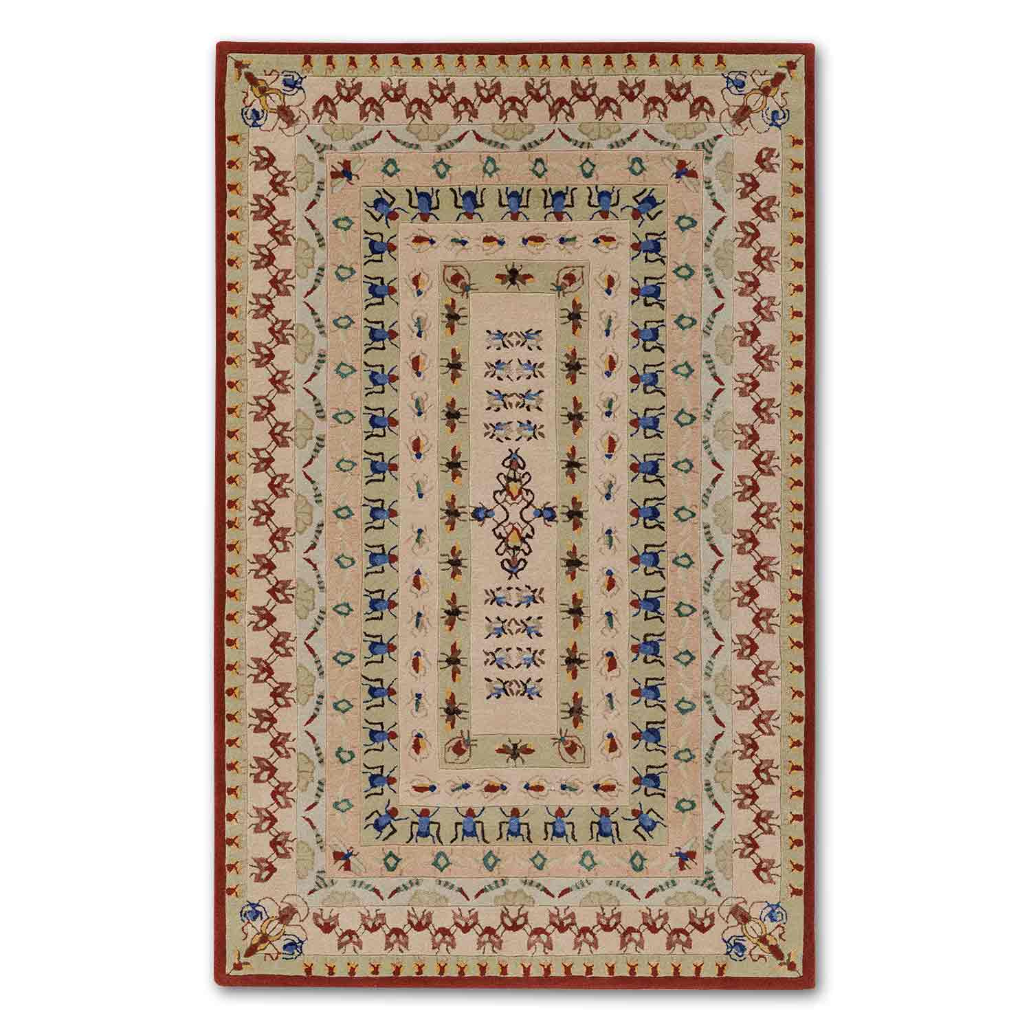 Blush Mosaic Hand Tufted Woollen And Viscose Rug – Wool & Viscose Blend Hand Tufted handmade carpet by Ajaypee Carpets