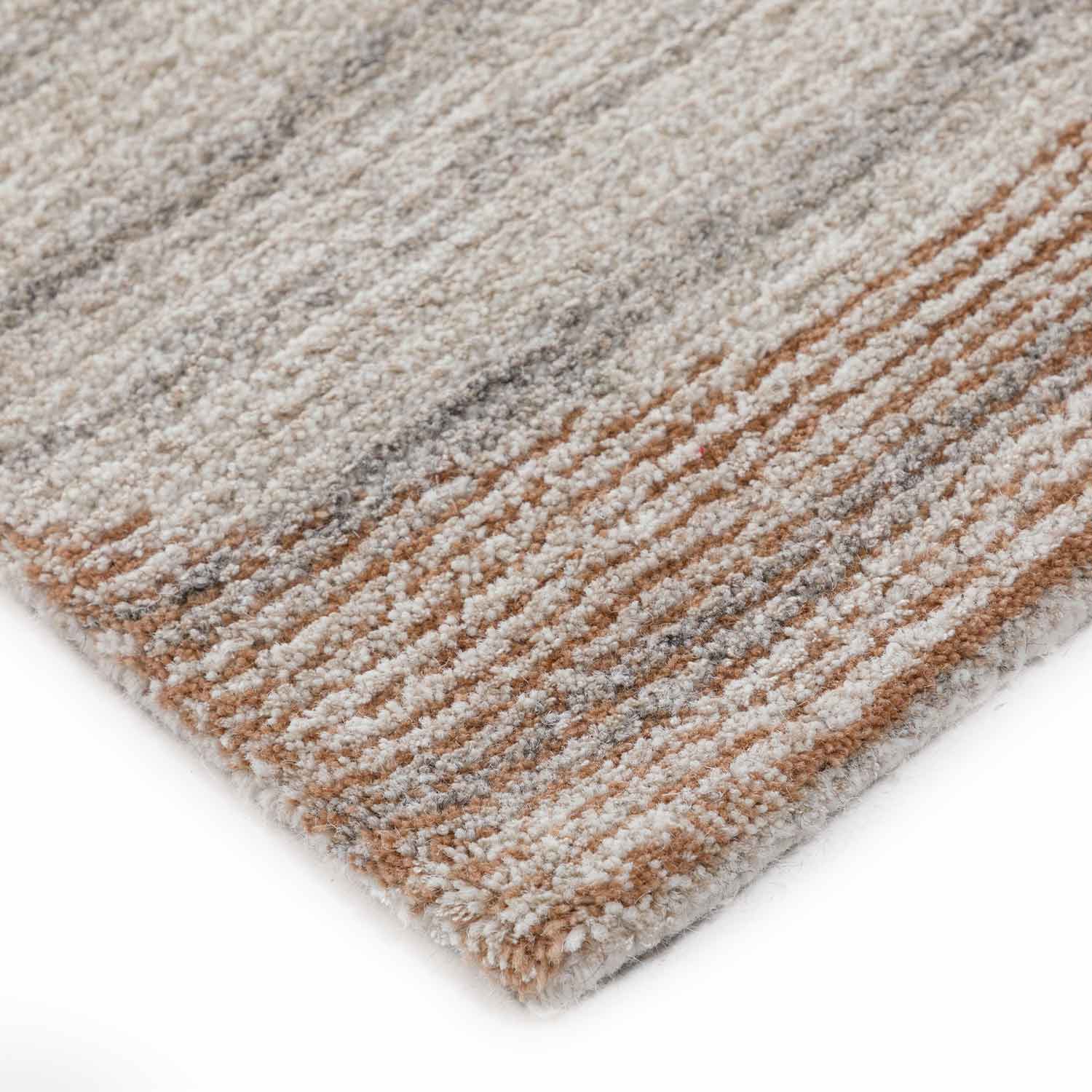 Bronze Hand Tufted Woollen And Viscose Rug - Wool & Viscose Blend - Hand Tufted - Ajaypee Carpets (Thumbnail 4)