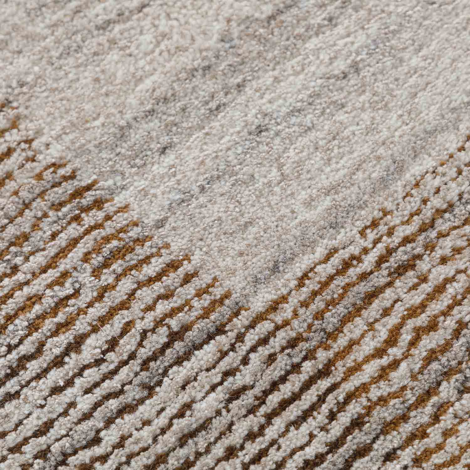 Bronze Hand Tufted Woollen And Viscose Rug - Wool & Viscose Blend - Hand Tufted - Ajaypee Carpets (Thumbnail 5)