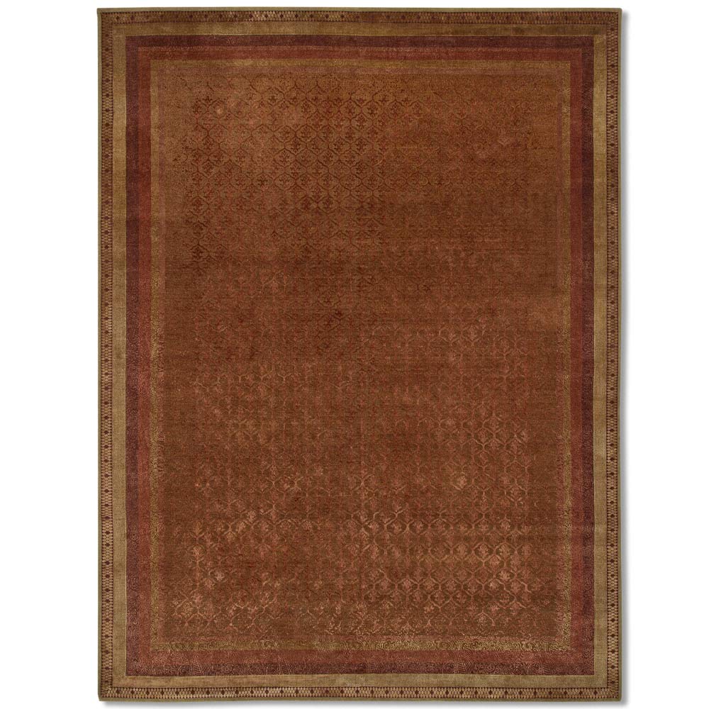 Capre Hand Knotted Silk Rug by Tarun Tahiliani - Pure Silk - Hand Knotted - Ajaypee Carpets (Thumbnail 2)