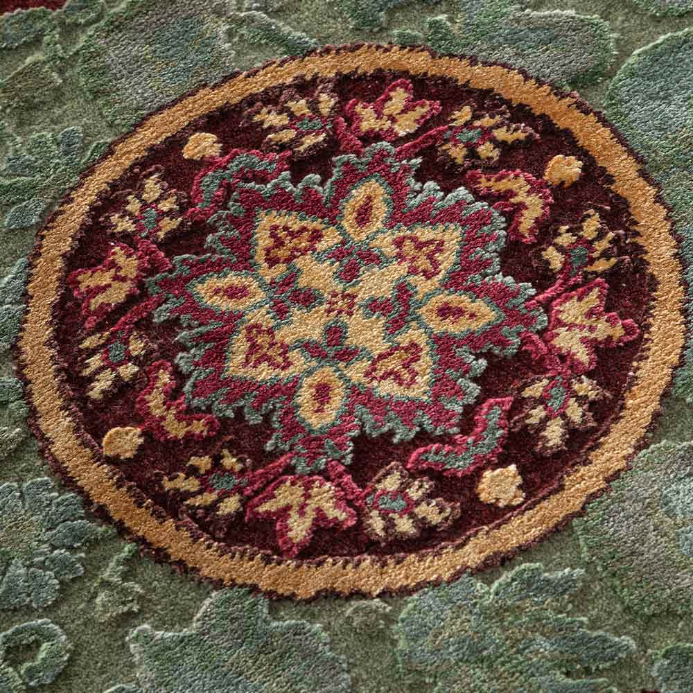 Capre Hand Knotted Woollen and Viscose Rug - Wool & Viscose Blend - Hand Knotted - Ajaypee Carpets (Thumbnail 5)