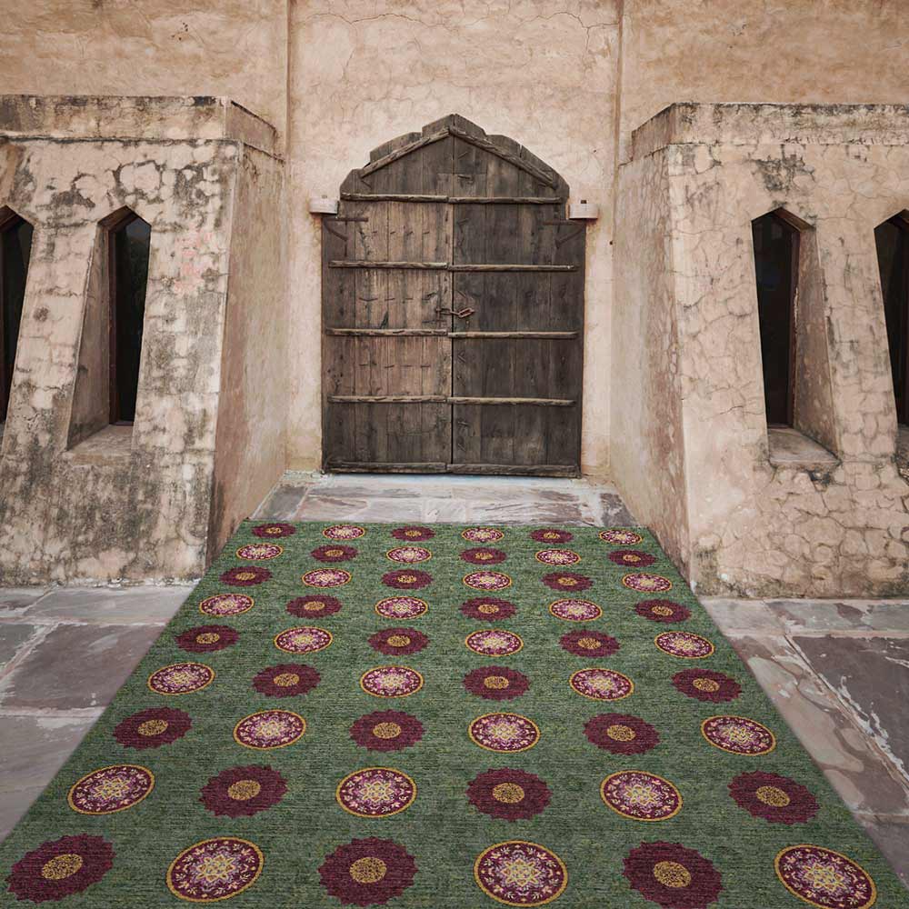 Capre Hand Knotted Woollen and Viscose Rug – Wool & Viscose Blend Hand Knotted handmade carpet by Ajaypee Carpets