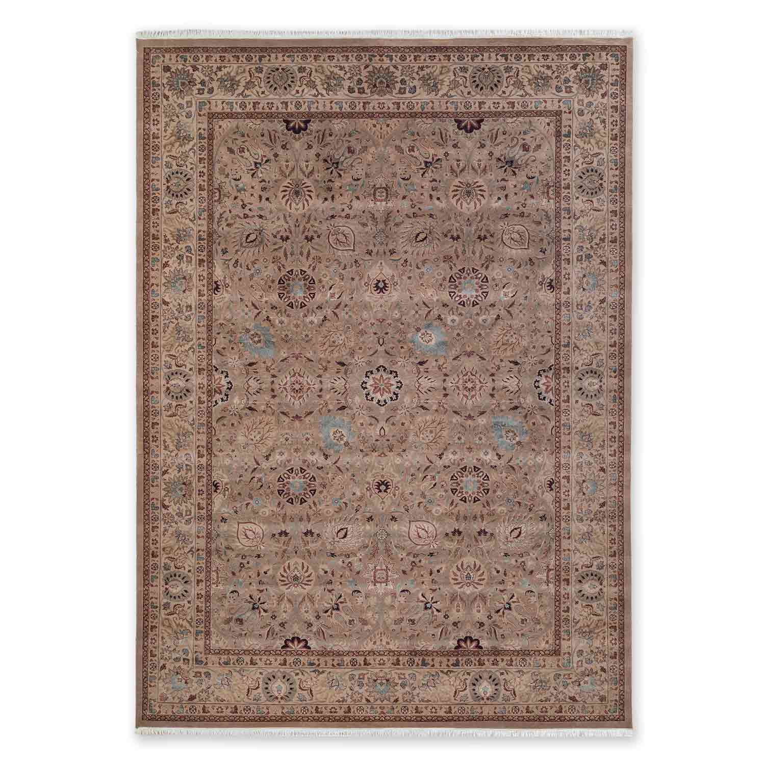 Cascade Hand Knotted Woollen  Silk  Rug – Wool & Silk Blend Hand Knotted handmade carpet by Ajaypee Carpets