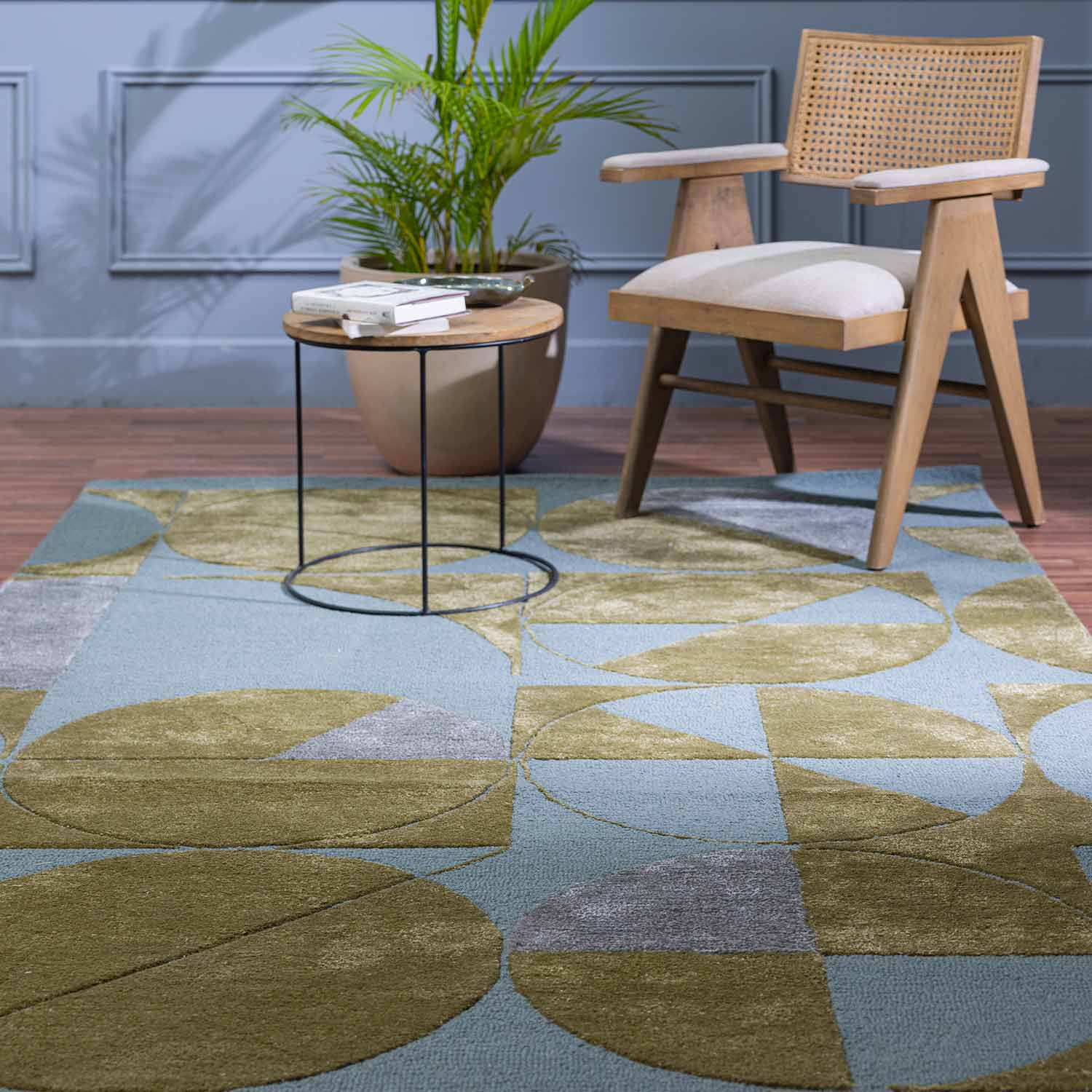 Cepos Hand Tufted Woollen And Viscose Rug – Wool & Viscose Blend Hand Tufted handmade carpet by Ajaypee Carpets