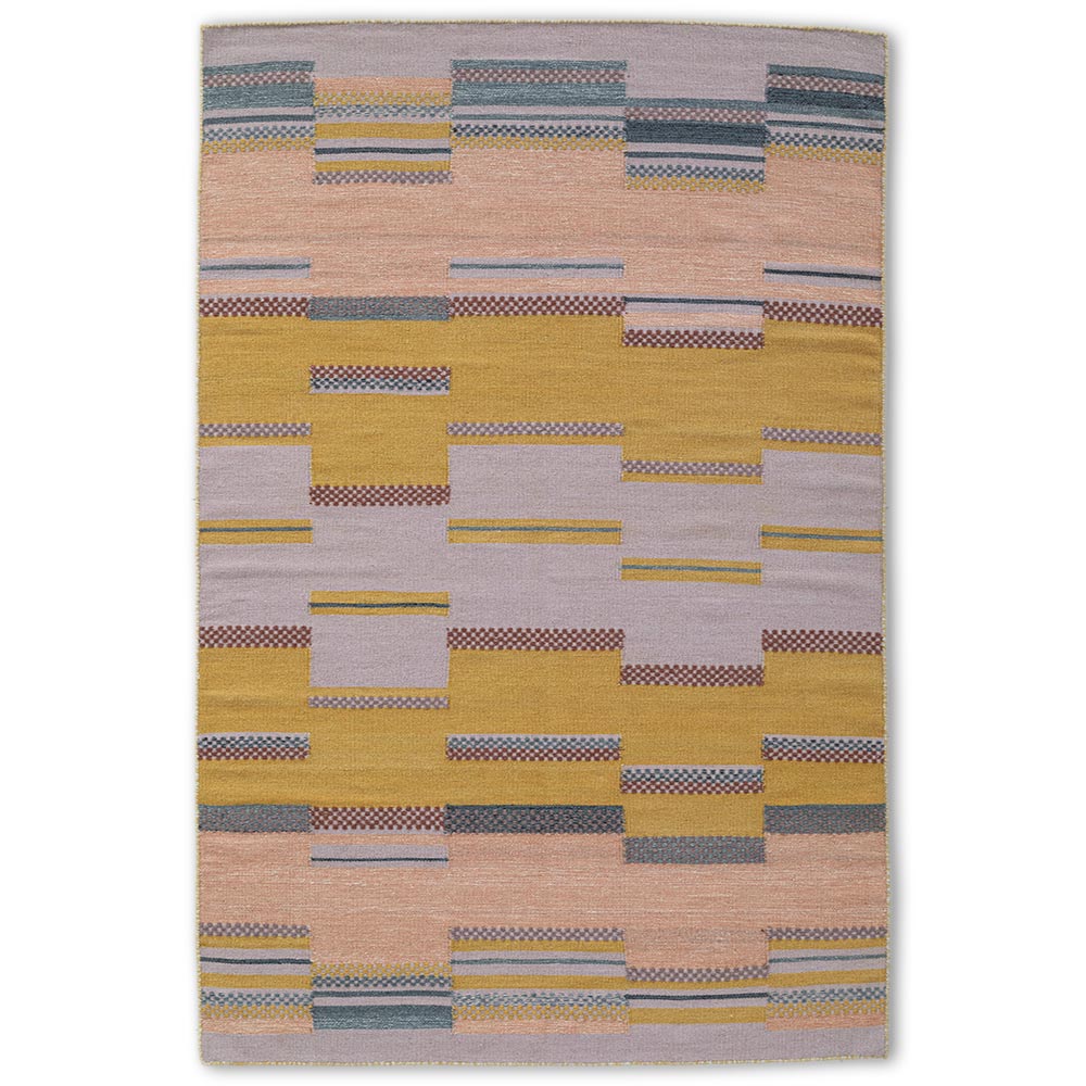 Chaitra Hand Woven Woollen Dhurrie - New Zealand Wool - Dhurrie - Ajaypee Carpets (Detail)