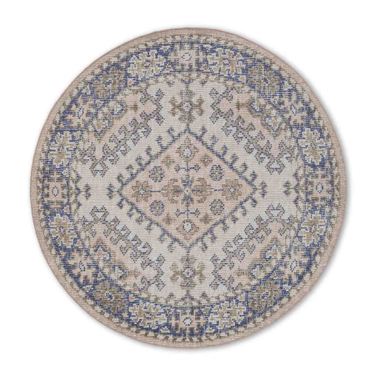 Chalet Hand Knotted Round Rug – Wool & Silk Blend Hand Knotted handmade carpet by Ajaypee Carpets