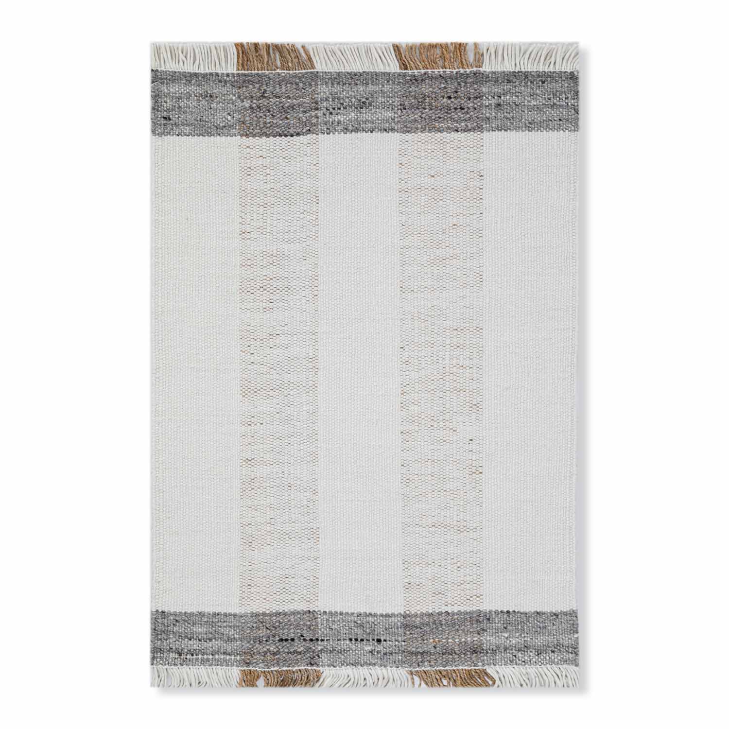 Chand Flat Weave Wool And Jute Dhurrie – New Zealand Wool Dhurrie handmade carpet by Ajaypee Carpets
