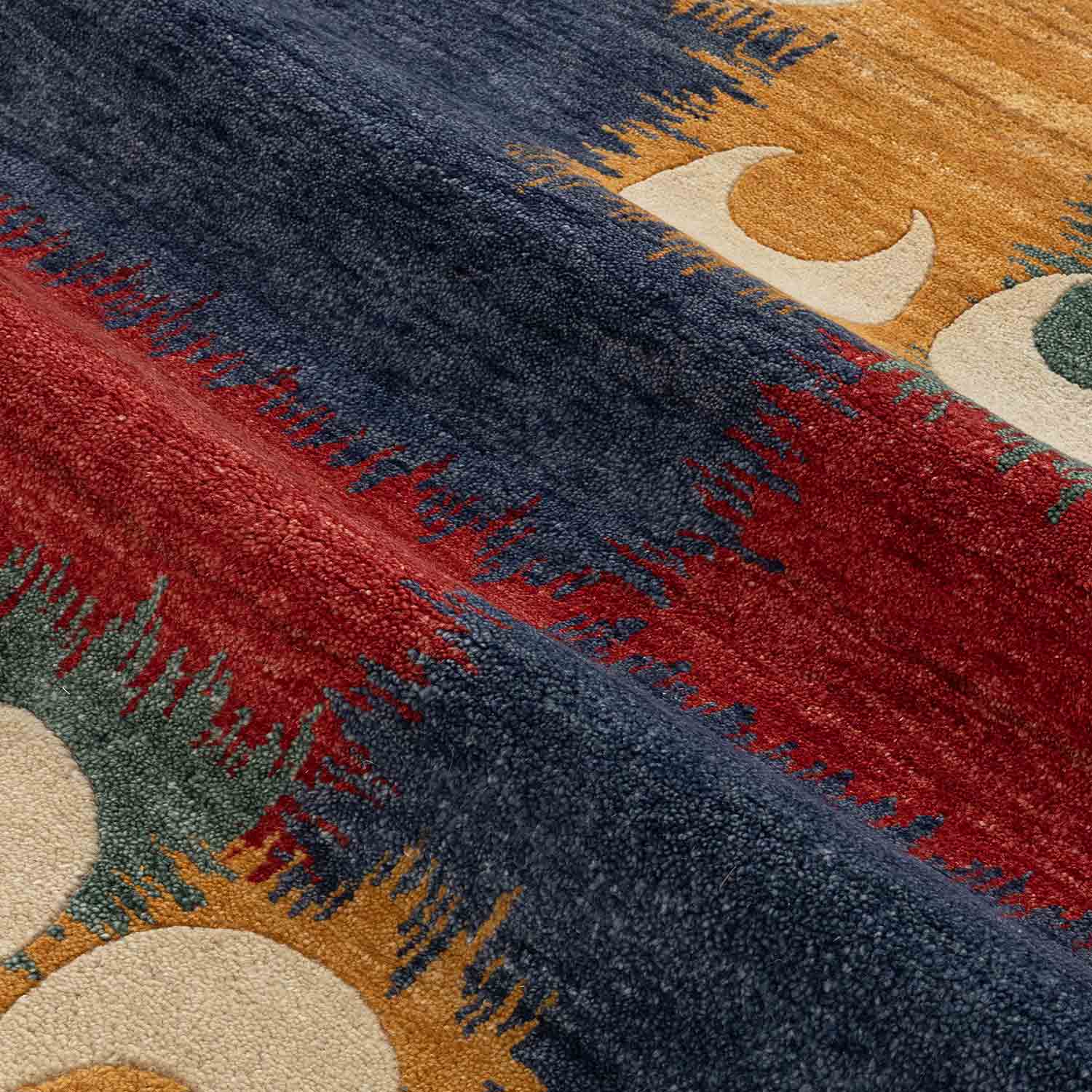 Chandrakala Hand Knotted Woollen Rug - New Zealand Wool - Hand Knotted - Ajaypee Carpets (Thumbnail 4)