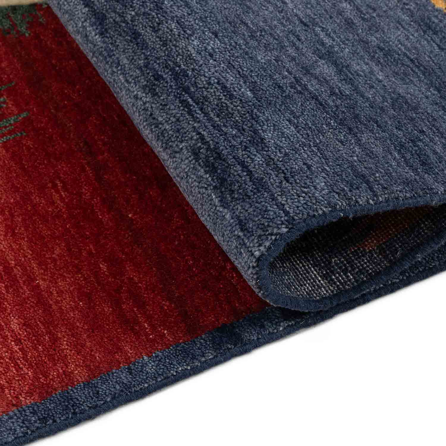 Chandrakala Hand Knotted Woollen Rug - New Zealand Wool - Hand Knotted - Ajaypee Carpets (Thumbnail 6)