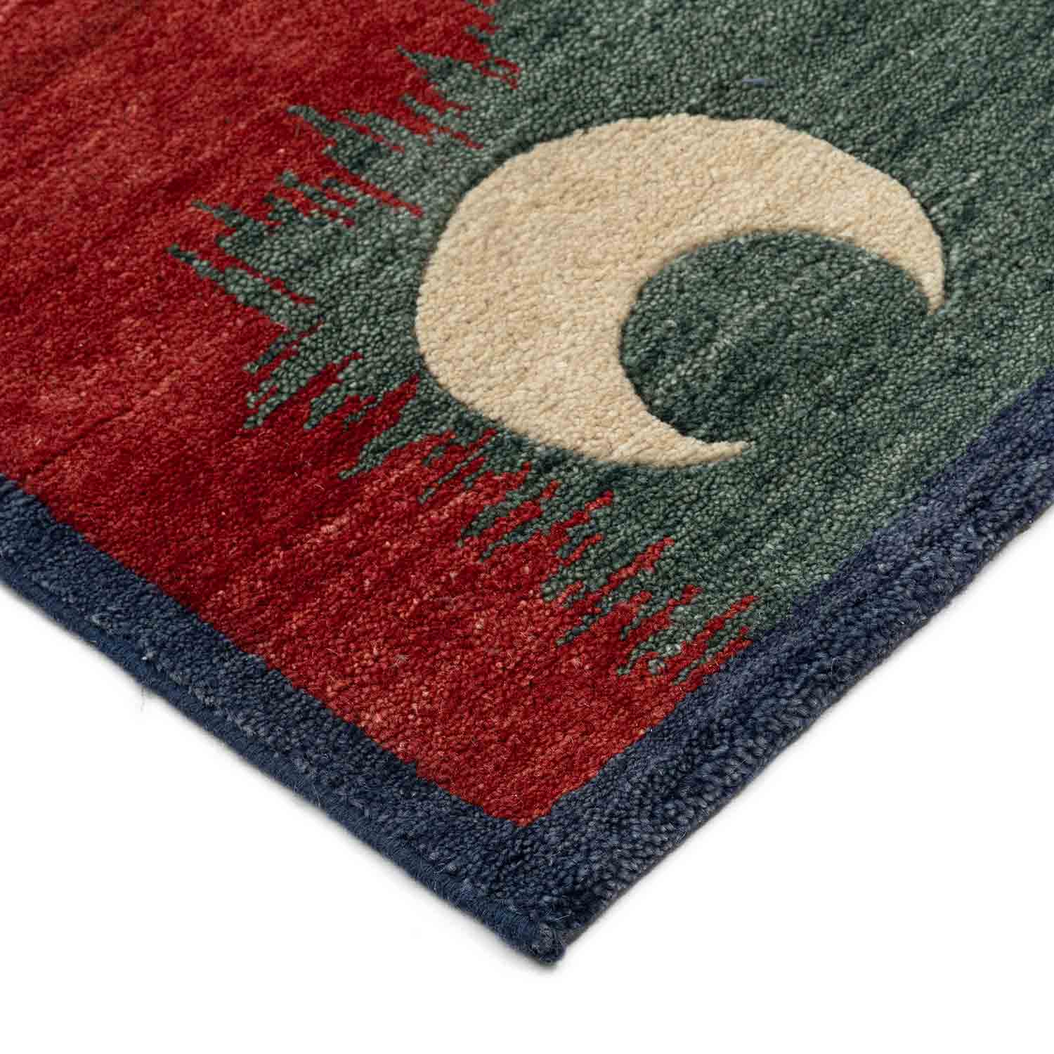 Chandrakala Hand Knotted Woollen Rug - New Zealand Wool - Hand Knotted - Ajaypee Carpets (Thumbnail 7)