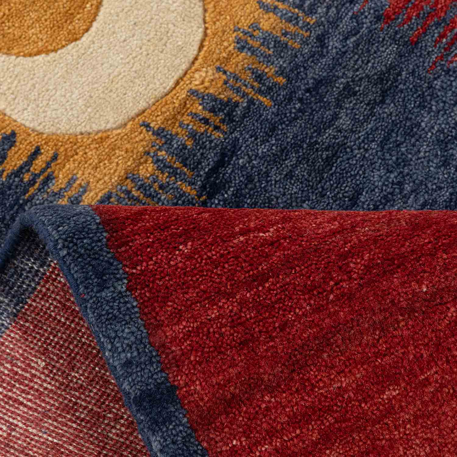 Chandrakala Hand Knotted Woollen Rug - New Zealand Wool - Hand Knotted - Ajaypee Carpets (Thumbnail 8)