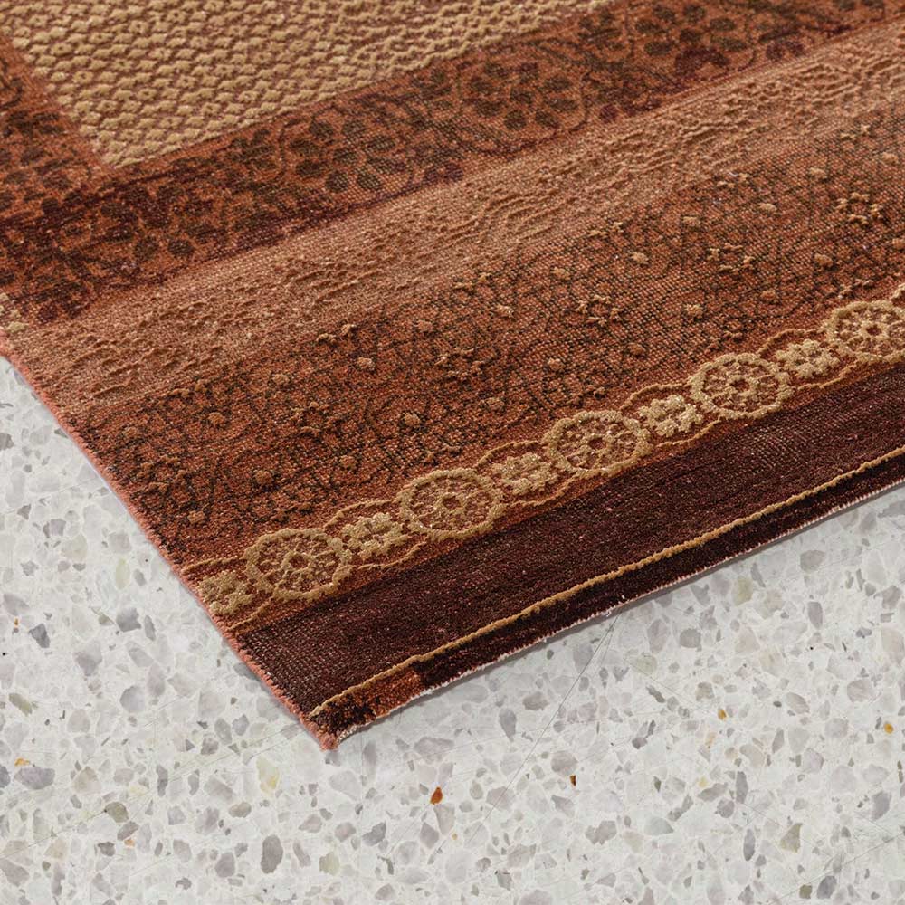 Charbagh Hand Knotted Woollen and Silk Rug By Tarun Tahiliani - Wool & Silk Blend - Hand Knotted - Ajaypee Carpets (Thumbnail 2)