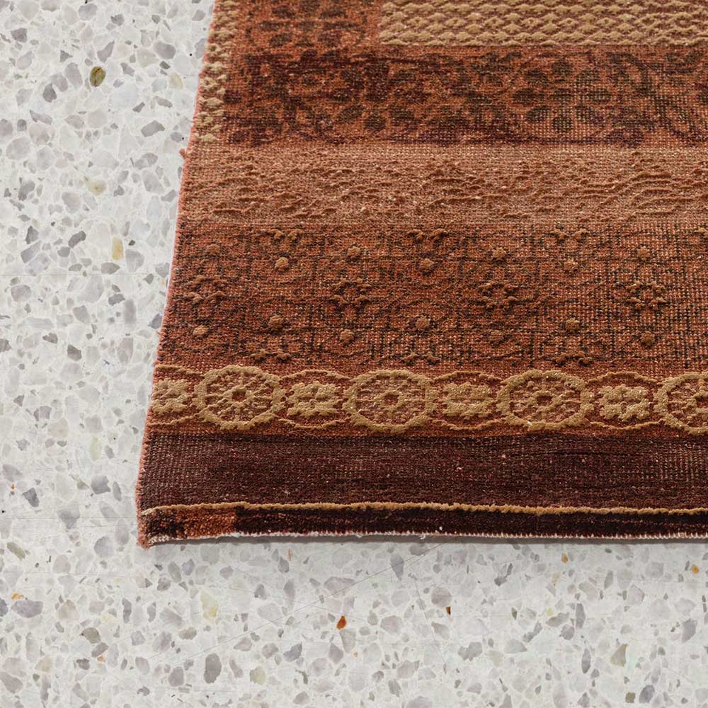 Charbagh Hand Knotted Woollen and Silk Rug By Tarun Tahiliani - Wool & Silk Blend - Hand Knotted - Ajaypee Carpets (Thumbnail 5)