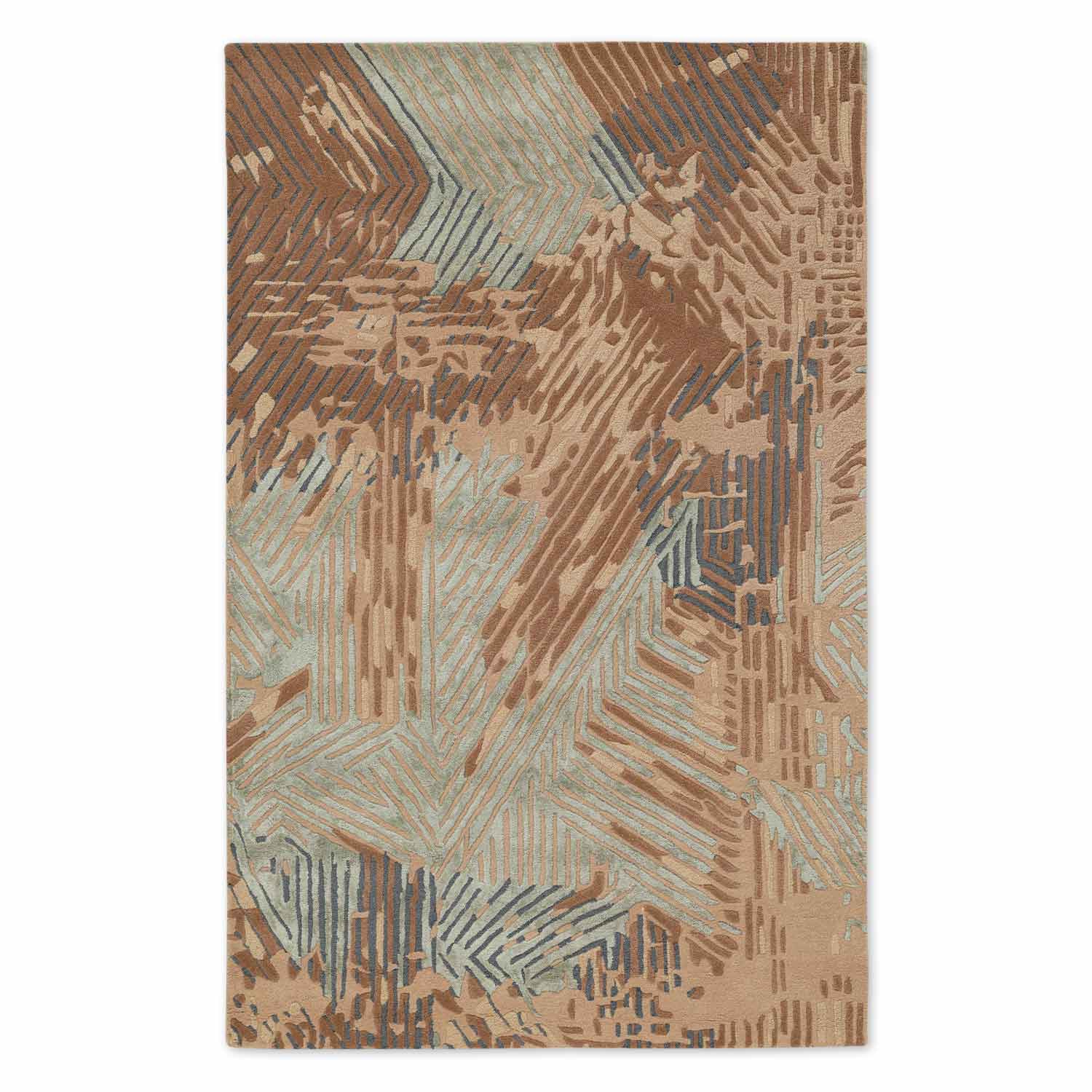 Chestnut Hand Tufted Wool And Viscose Rug - Wool & Viscose Blend - Hand Tufted - Ajaypee Carpets (Thumbnail 2)