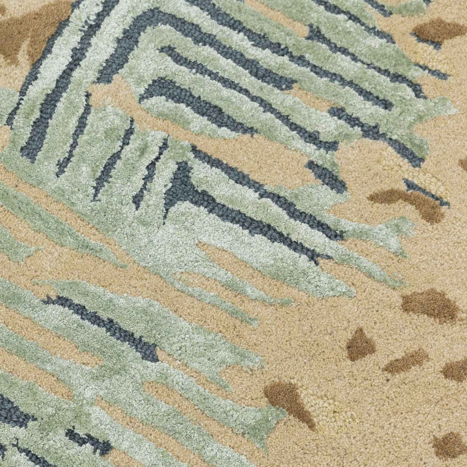 Chestnut Hand Tufted Wool And Viscose Rug - Wool & Viscose Blend - Hand Tufted - Ajaypee Carpets (Thumbnail 5)