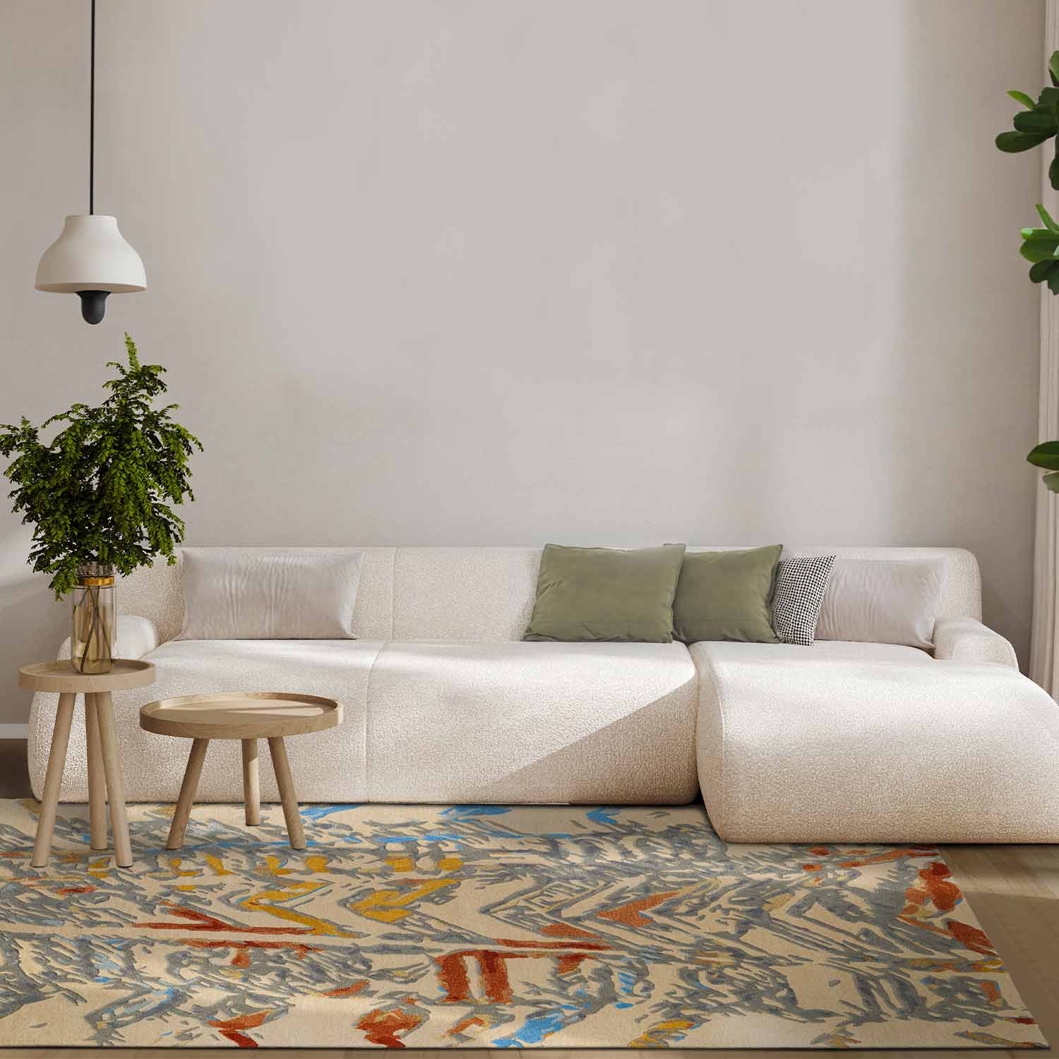 Convergence 1 Hand Tufted Woollen Rug By Shripal Munshi – New Zealand Wool Hand Tufted handmade carpet by Ajaypee Carpets