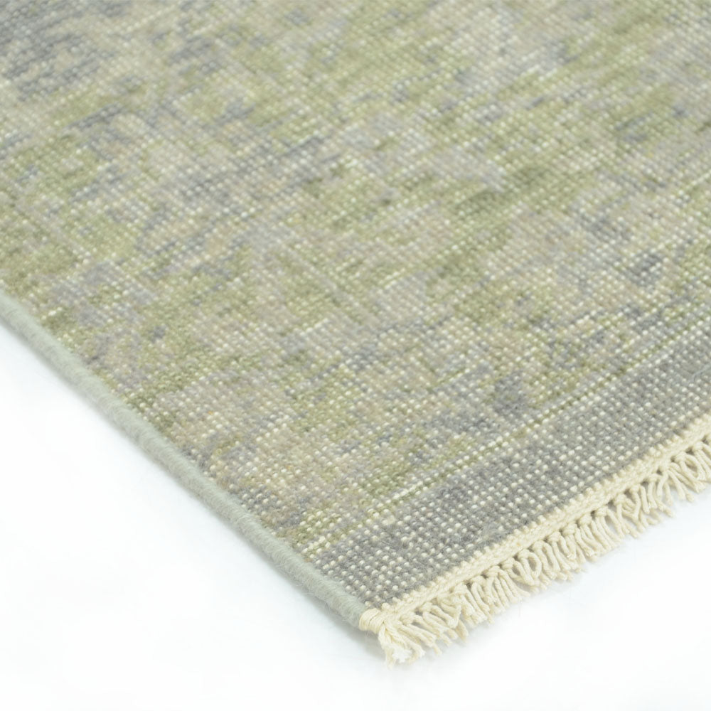 Crack Hand Knotted Woollen Rug - New Zealand Wool - Hand Knotted - Ajaypee Carpets (Detail)