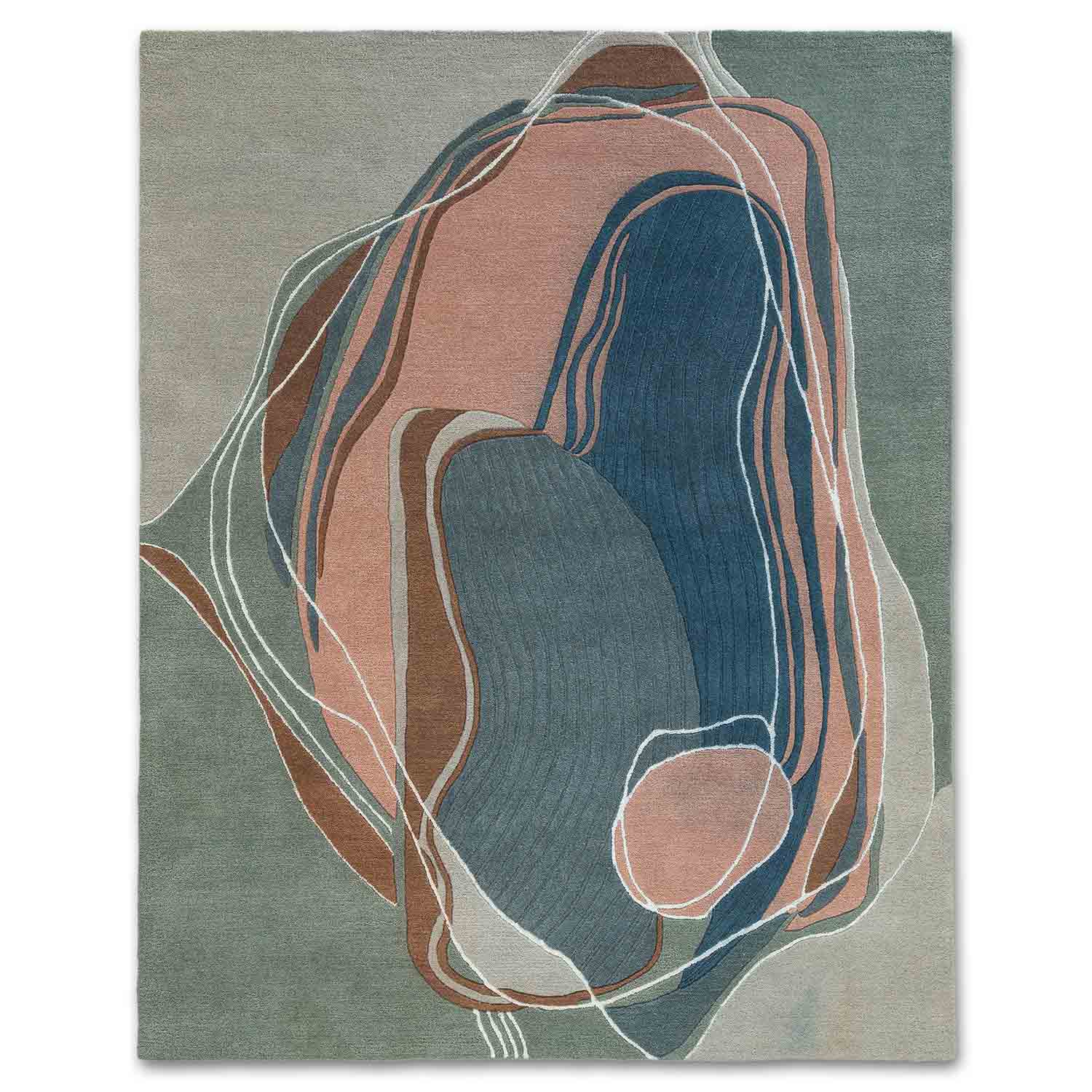 Crudo Hand Tufted Woollen And Viscose Rug – Wool & Viscose Blend Hand Tufted handmade carpet by Ajaypee Carpets