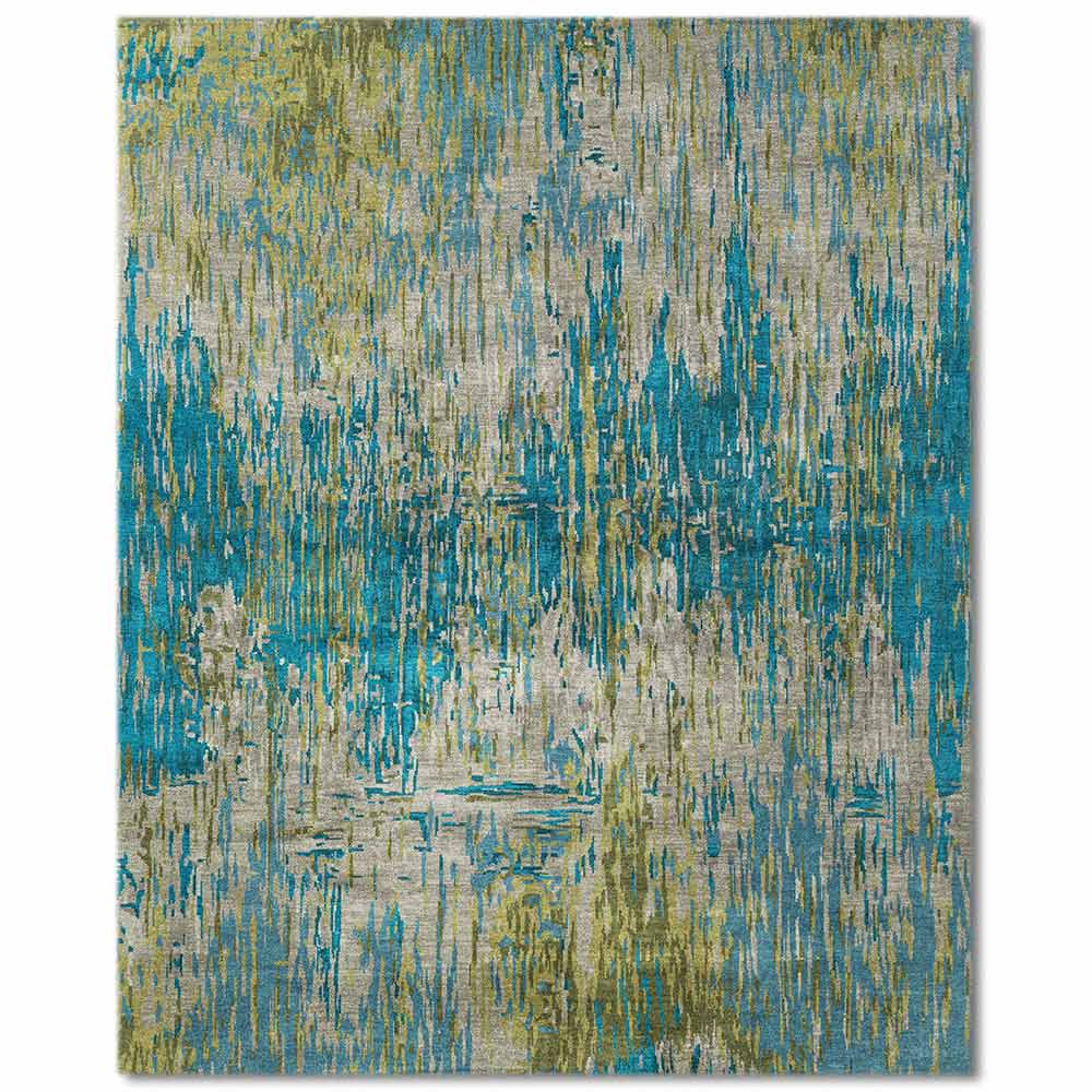 Cyano-B1 Hand Knotted Woollen Rug - New Zealand Wool - Hand Knotted - Ajaypee Carpets (Thumbnail 2)