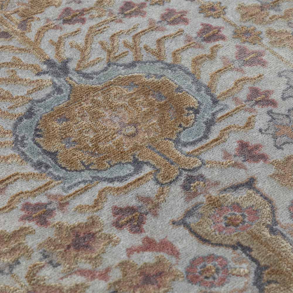 Cypress Hand Knotted Woollen And Silk Rug - Wool & Silk Blend - Hand Knotted - Ajaypee Carpets (Thumbnail 4)