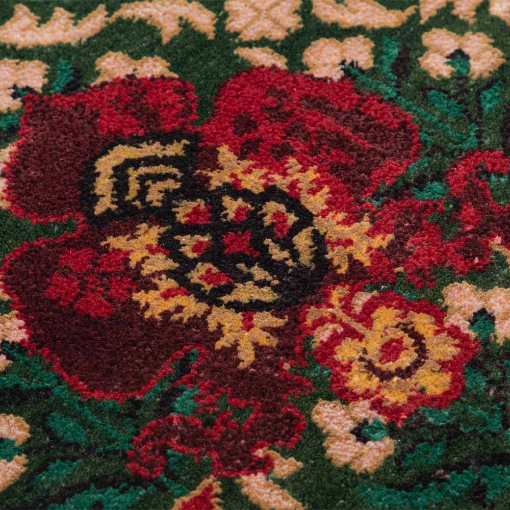 Damask Hand Knotted Woollen and Viscose Rug - Wool & Viscose Blend - Hand Knotted - Ajaypee Carpets (Thumbnail 3)
