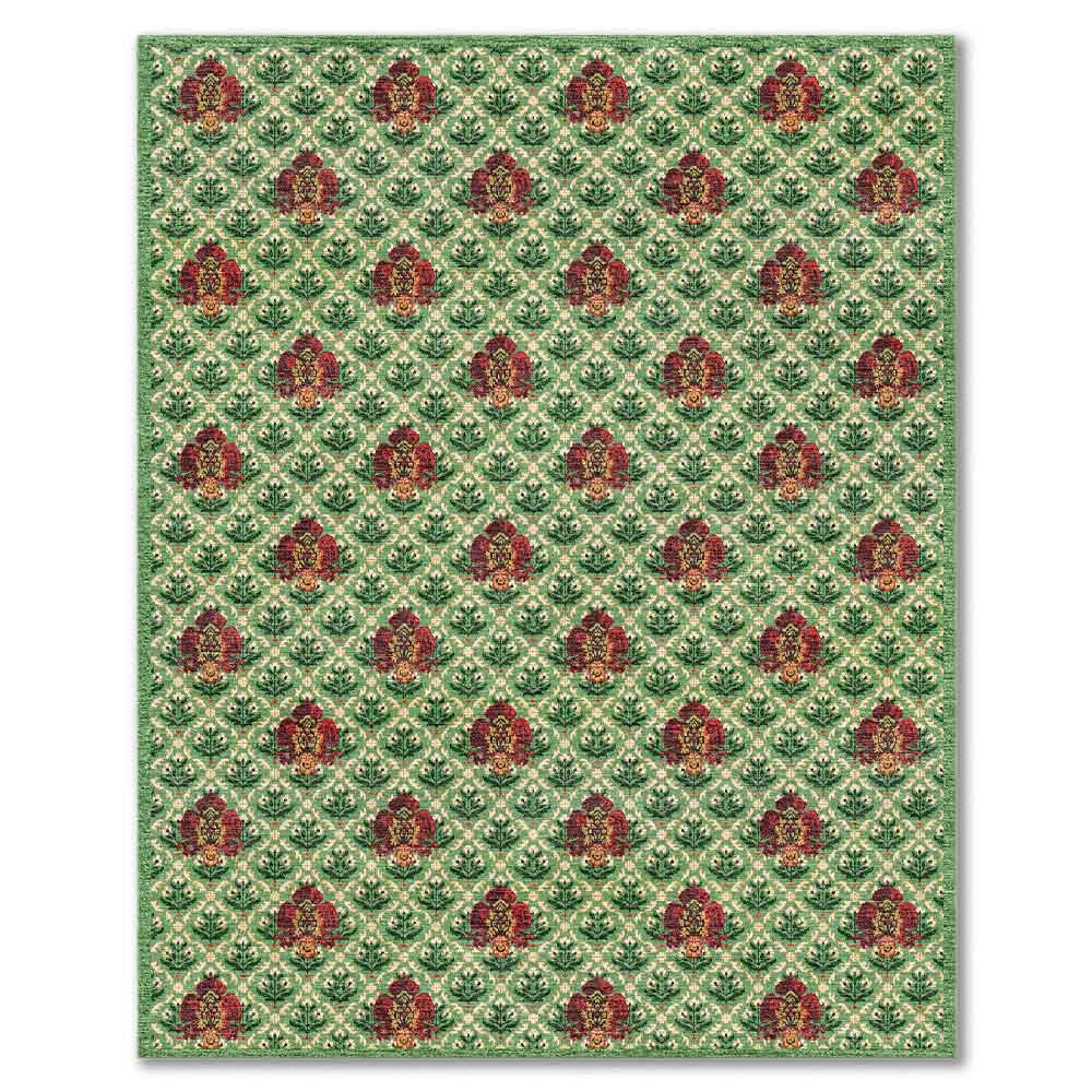 Damask Hand Knotted Woollen and Viscose Rug – Wool & Viscose Blend Hand Knotted handmade carpet by Ajaypee Carpets
