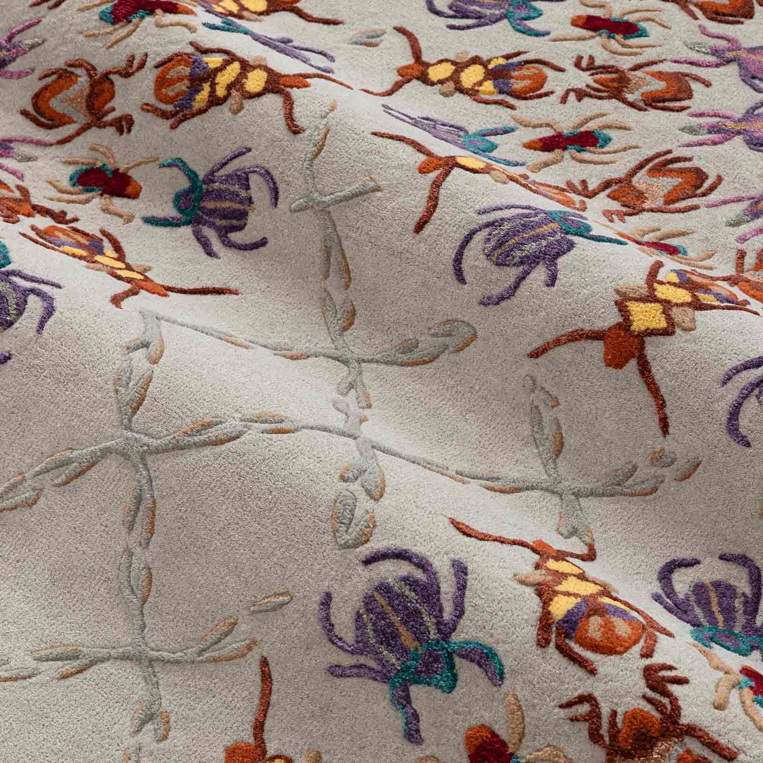Dance Concentric Hand Tufted Woollen And Viscose Rug - Wool & Viscose Blend - Hand Tufted - Ajaypee Carpets (Thumbnail 2)