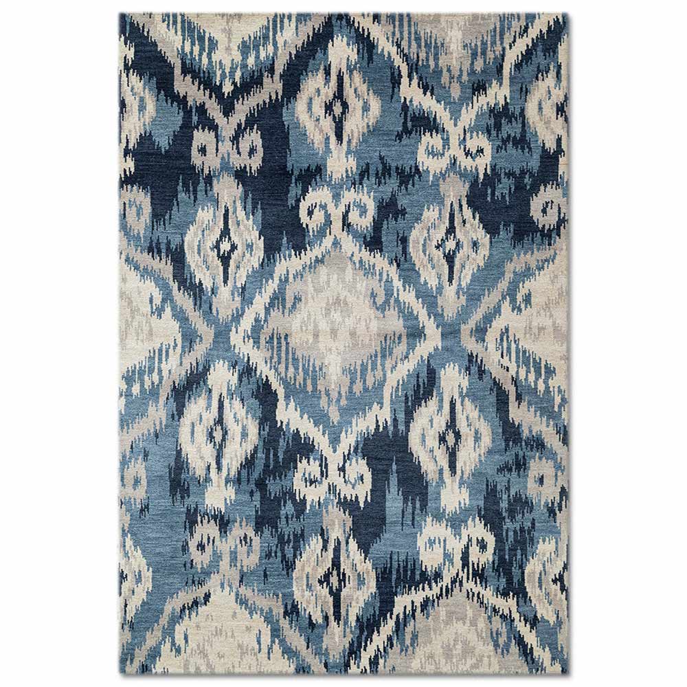 Dariya Hand Knotted Woollen Rug - New Zealand Wool - Hand Knotted - Ajaypee Carpets (Detail)