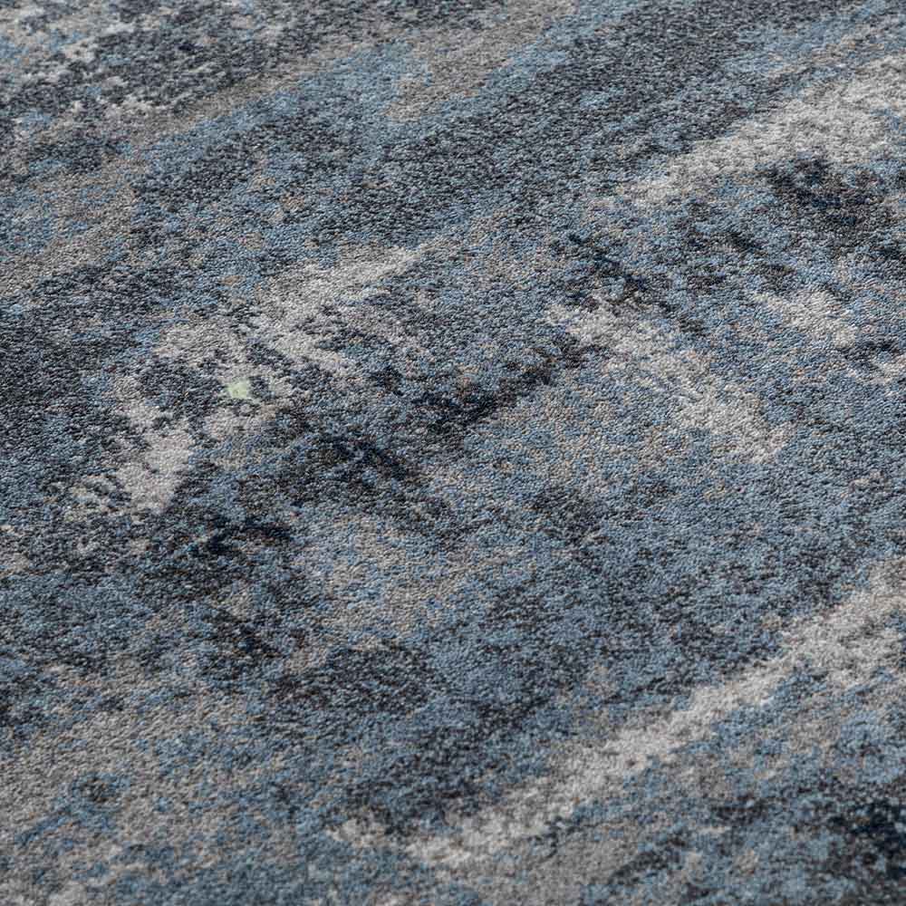Deep Blue Hand Knotted Woollen Rug - New Zealand Wool - Hand Knotted - Ajaypee Carpets (Thumbnail 4)