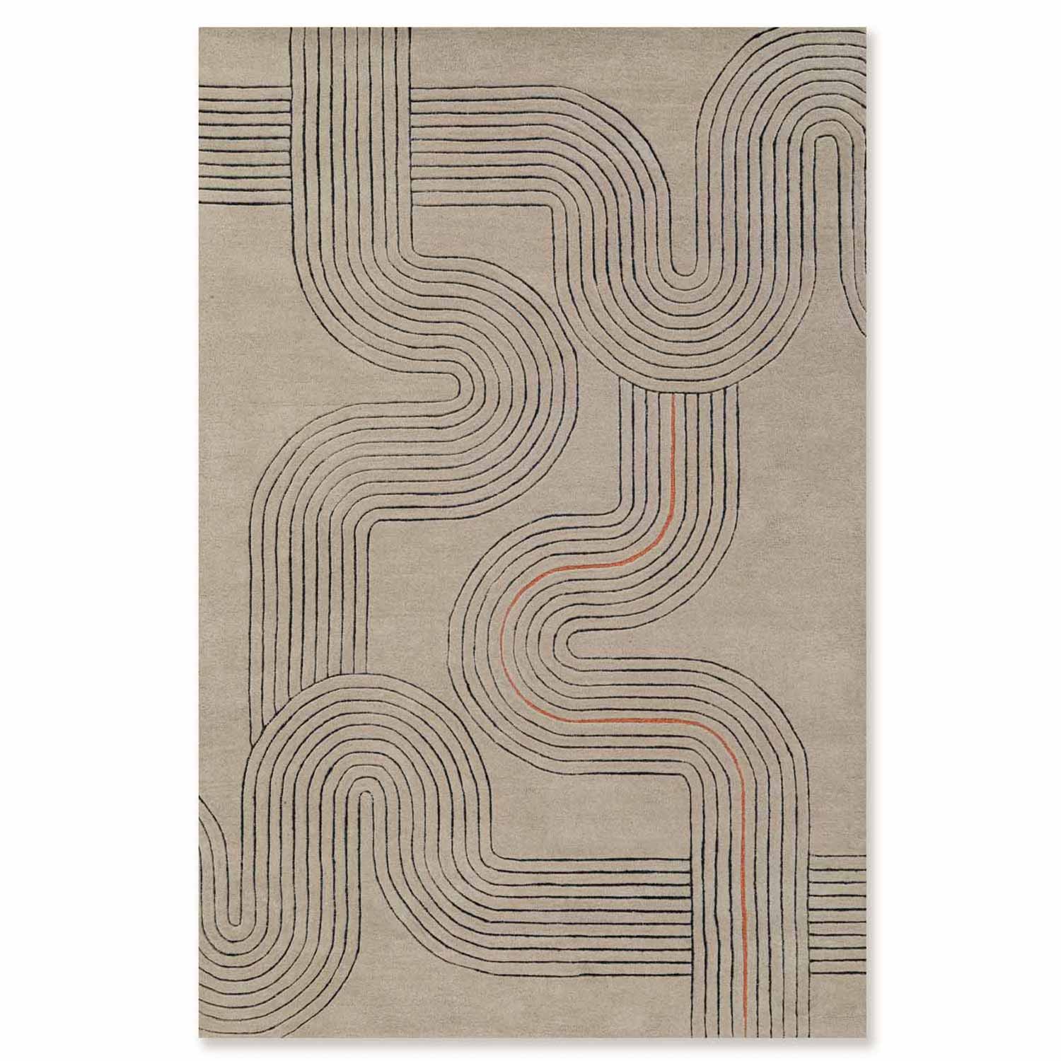 Dendera Hand Tufted Woollen And Viscose Rug - Wool & Viscose Blend - Hand Tufted - Ajaypee Carpets (Thumbnail 2)
