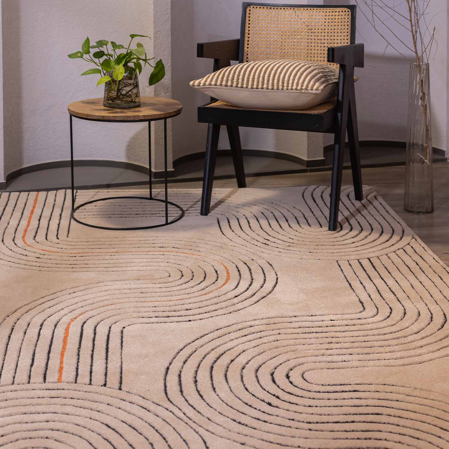 Dendera Hand Tufted Woollen And Viscose Rug – Wool & Viscose Blend Hand Tufted handmade carpet by Ajaypee Carpets