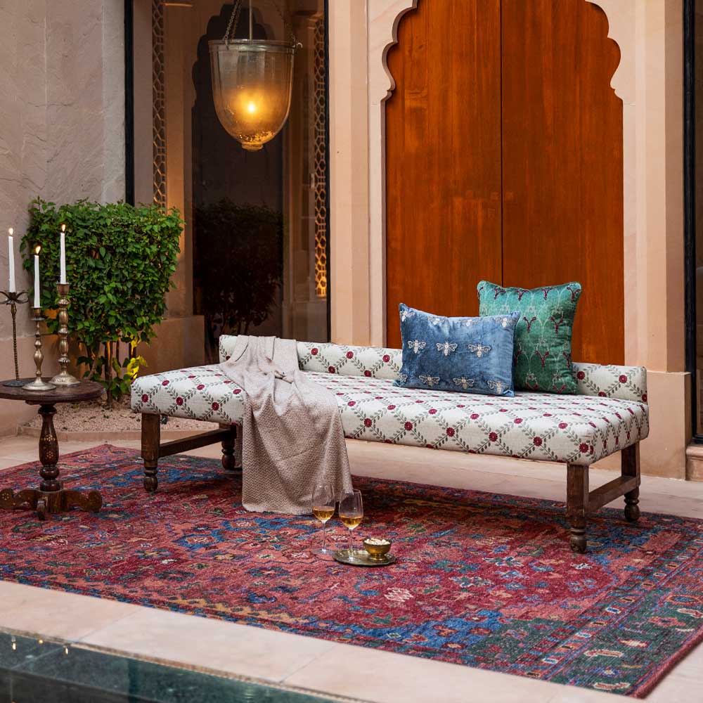 Disha Hand Knotted Woollen Rug – New Zealand Wool Hand Knotted handmade carpet by Ajaypee Carpets