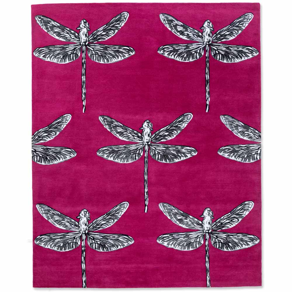 Dragonfly  Hand Tufted Woollen Rug - New Zealand Wool - Hand Tufted - Ajaypee Carpets (Thumbnail 2)