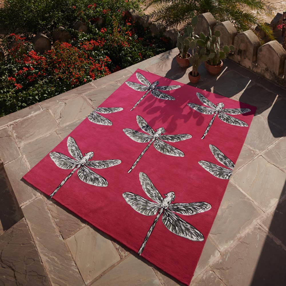Dragonfly  Hand Tufted Woollen Rug – New Zealand Wool Hand Tufted handmade carpet by Ajaypee Carpets