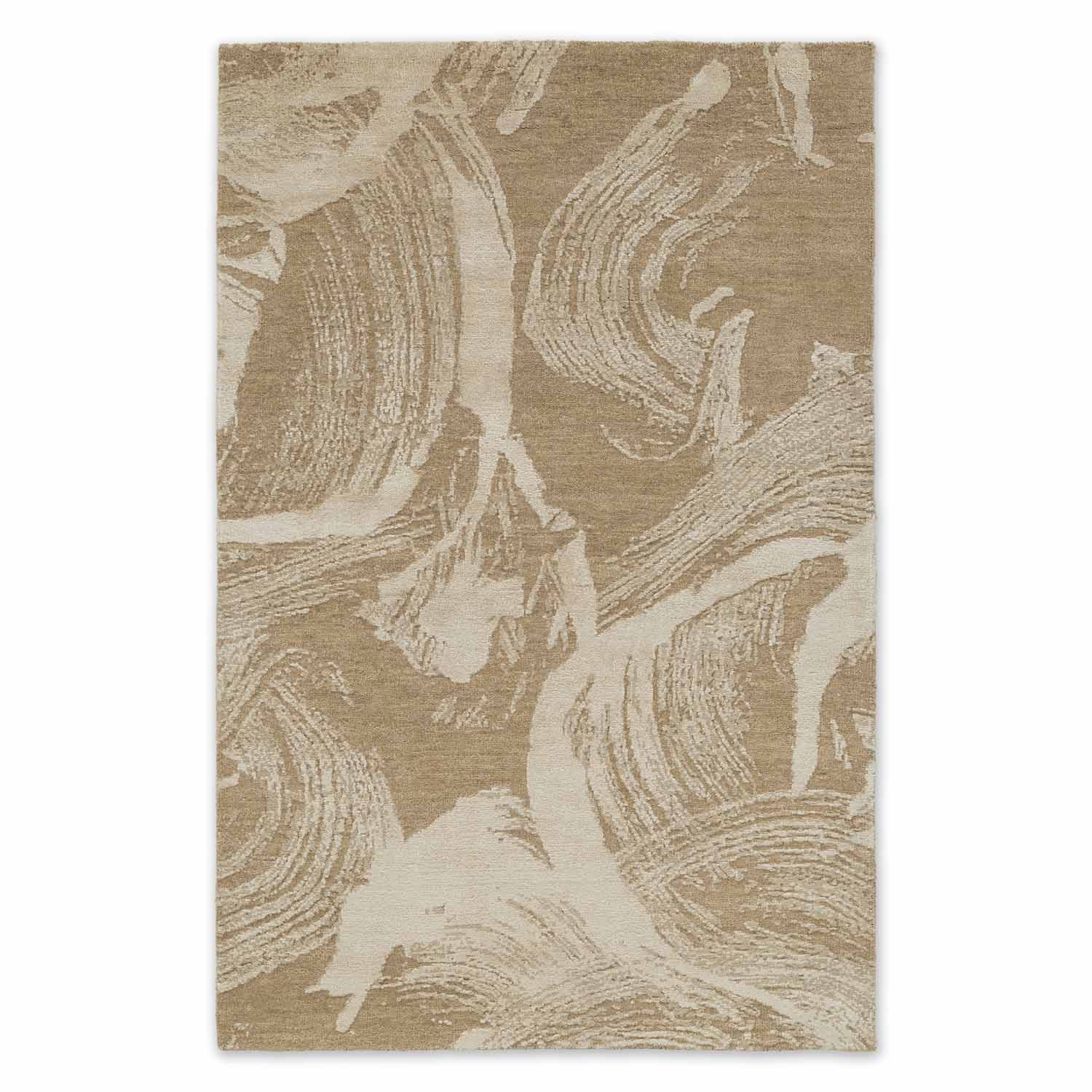 Dunip Hand Knotted Woollen And Bamboo Silk Rug – New Zealand Wool Hand Knotted handmade carpet by Ajaypee Carpets