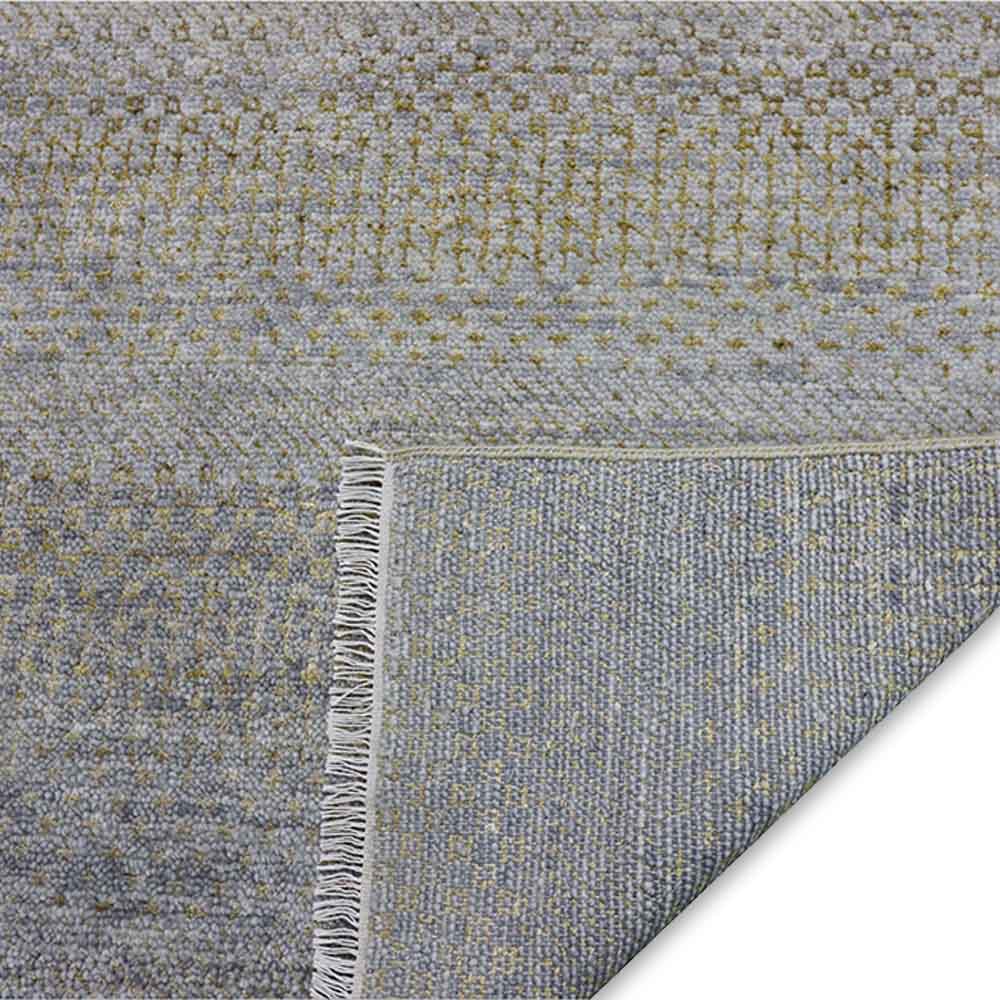 Edward Hand Knotted Woollen And Viscose Rug - Wool & Viscose Blend - Hand Knotted - Ajaypee Carpets (Thumbnail 4)