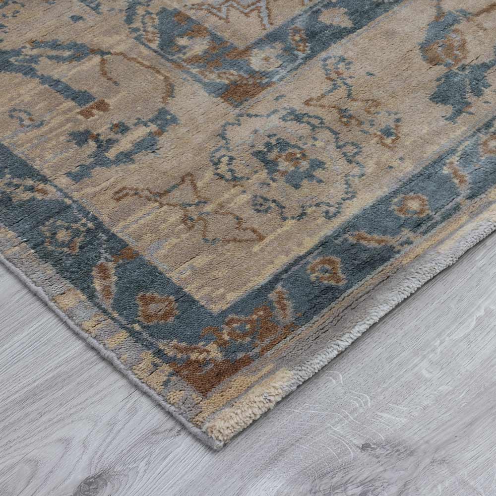 Edward Hand Knotted Woollen Rug - New Zealand Wool - Hand Knotted - Ajaypee Carpets (Thumbnail 3)
