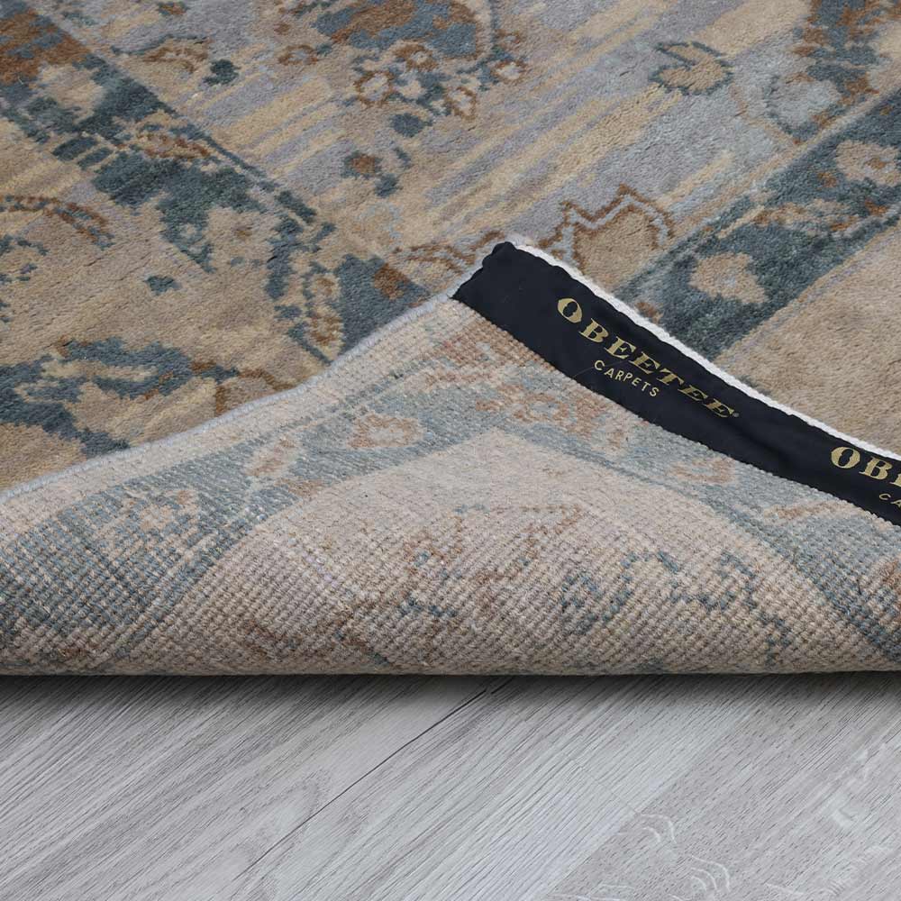 Edward Hand Knotted Woollen Rug - New Zealand Wool - Hand Knotted - Ajaypee Carpets (Thumbnail 4)