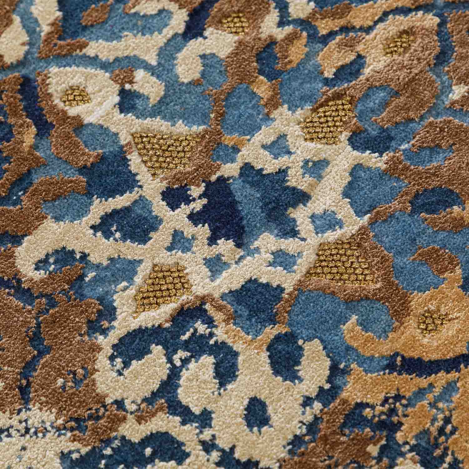 Elite Hand Knotted Woollen And Silk Rug by Tarun Tahiliani - Wool & Silk Blend - Hand Knotted - Ajaypee Carpets (Thumbnail 3)