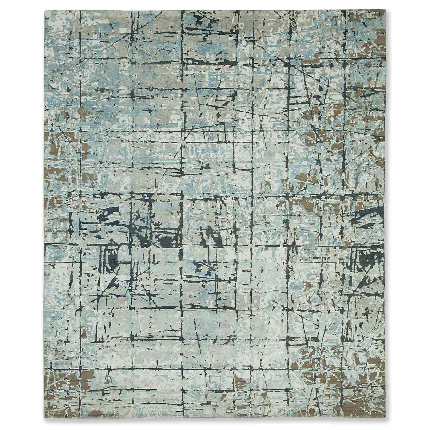Enclavee Hand Knotted Woollen And Viscose Rug - Wool & Viscose Blend - Hand Knotted - Ajaypee Carpets (Thumbnail 2)