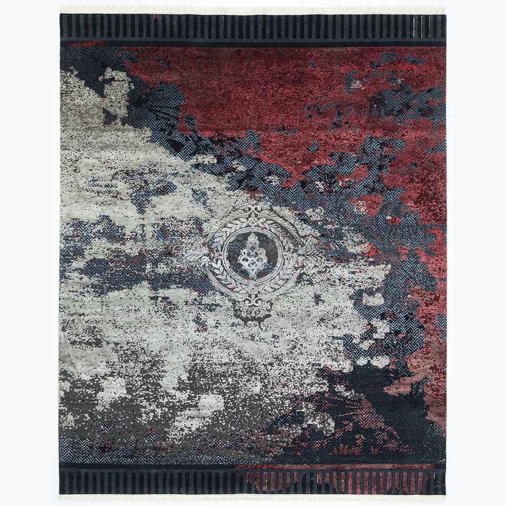 Enviced Glory Hand knotted Woollen and Silk Rug By Shantanu And Nikhil – Wool & Silk Blend Hand Knotted handmade carpet by Ajaypee Carpets