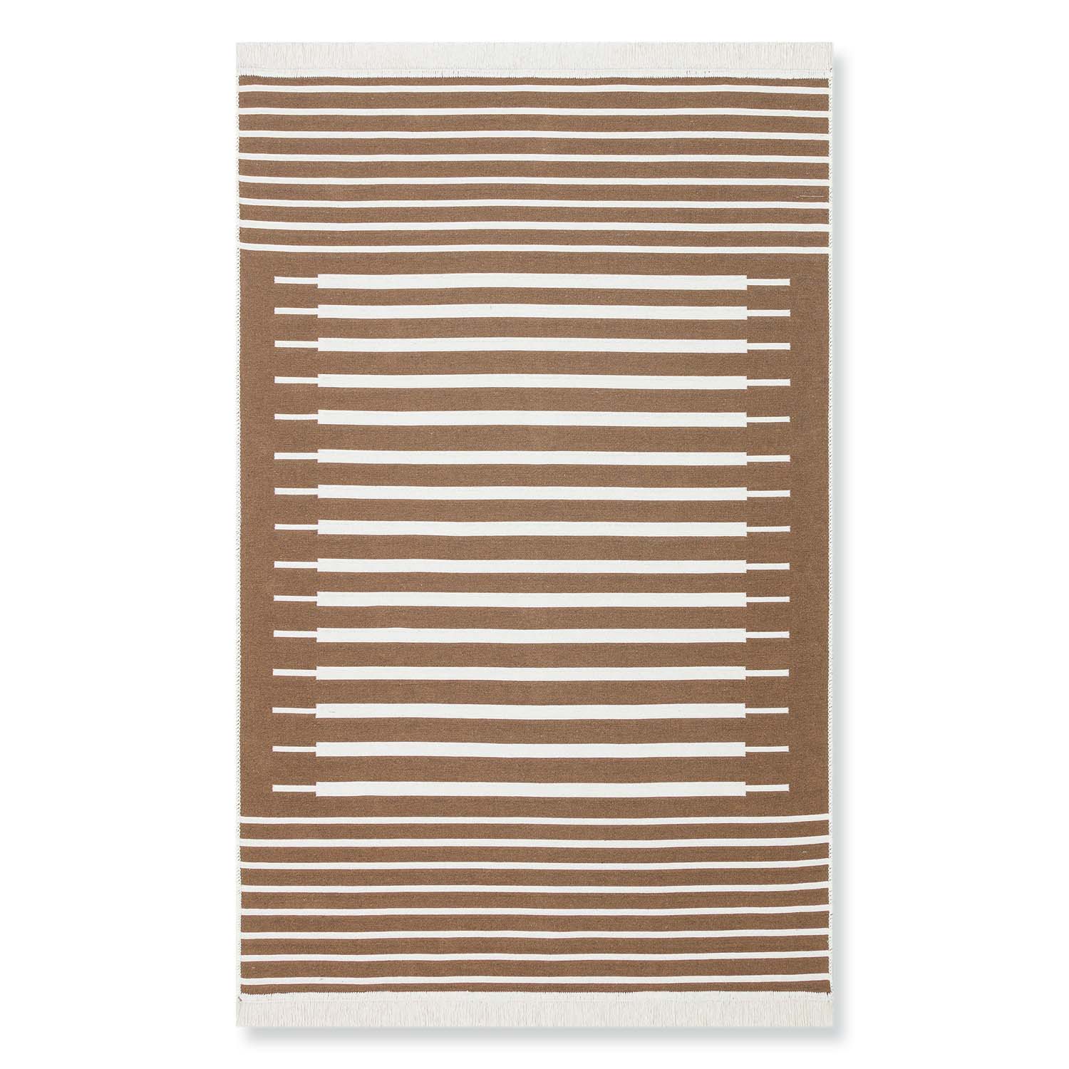 Fahad Recycled Cotton Reversible Kilim - Cotton - Kilim - Ajaypee Carpets (Detail)