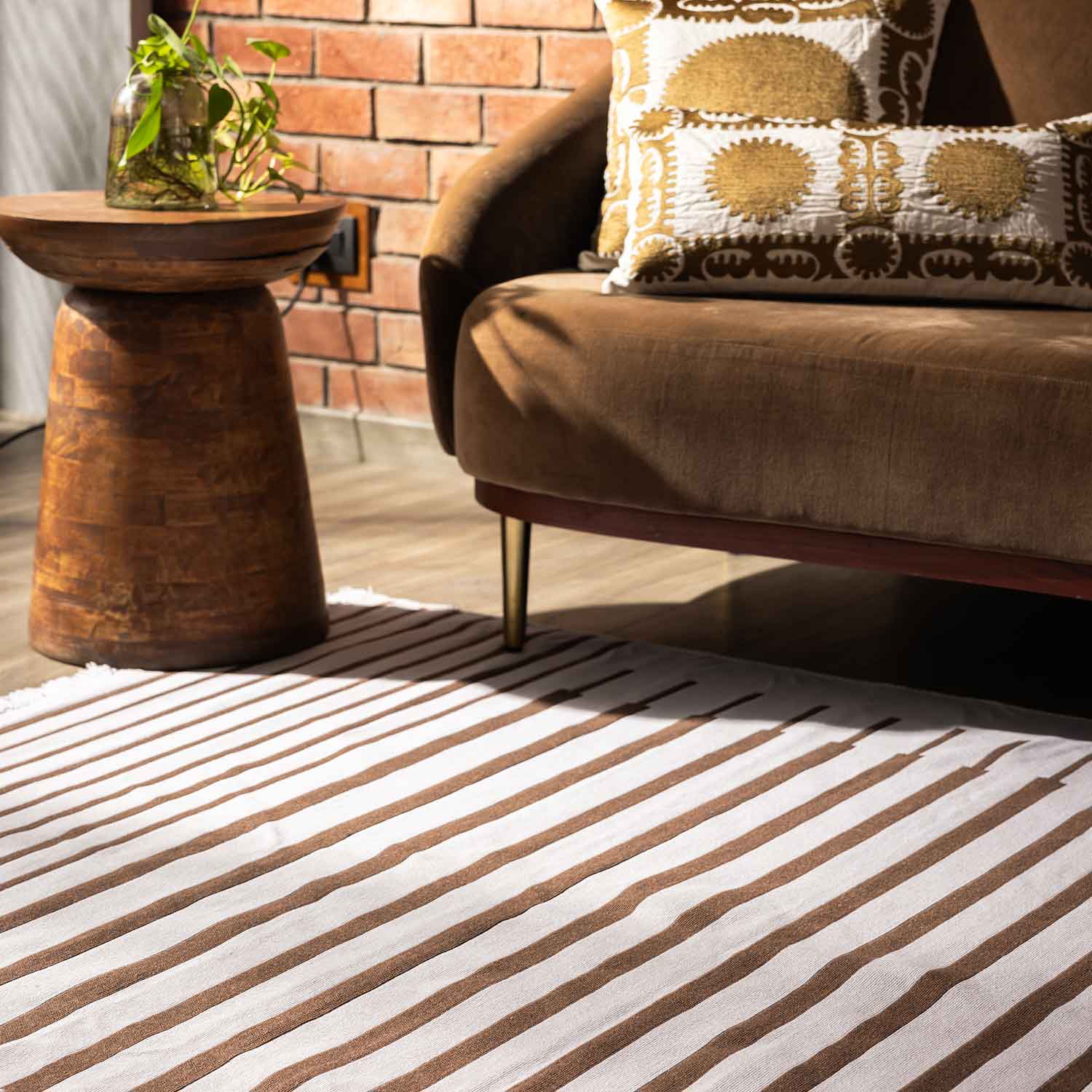 Fahad Recycled Cotton Reversible Kilim - Cotton - Kilim - Ajaypee Carpets (Thumbnail 4)