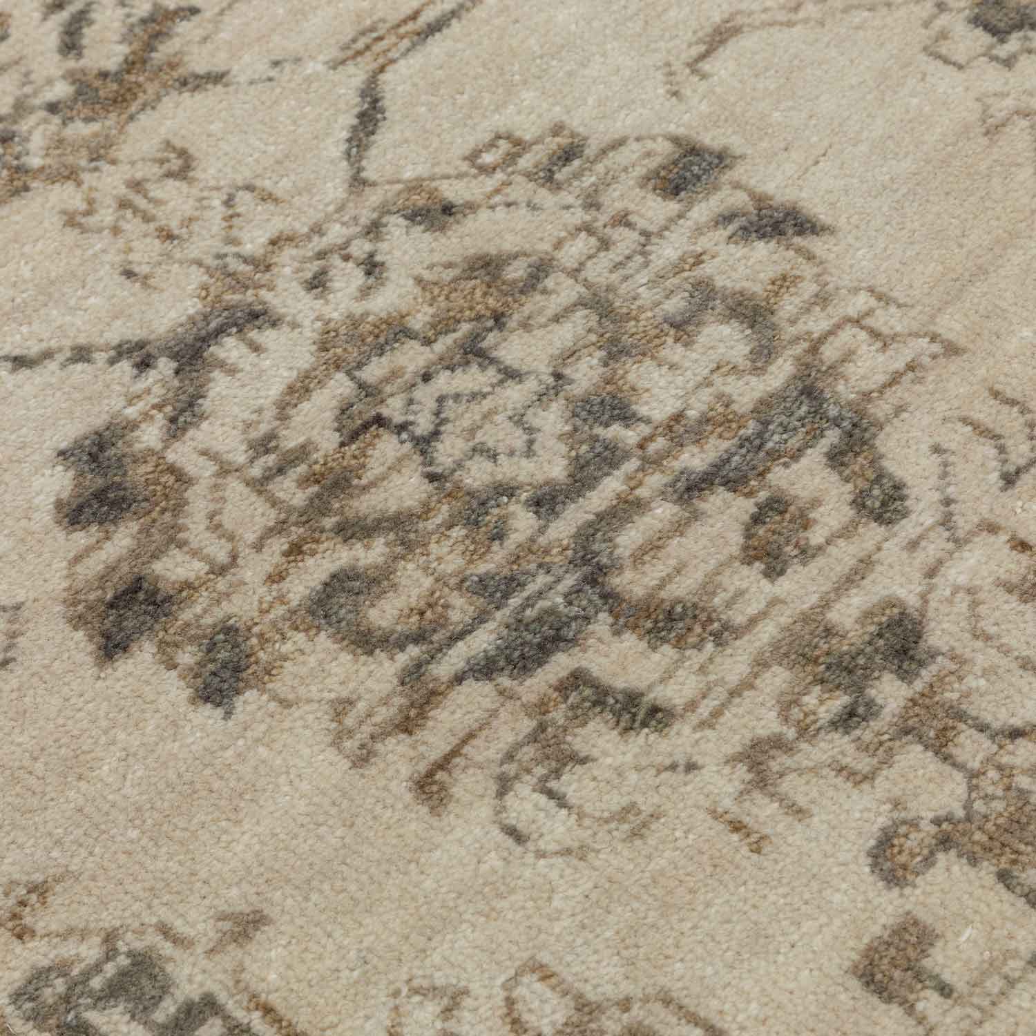 Farhan Hand Knotted Woollen Rug - New Zealand Wool - Hand Knotted - Ajaypee Carpets (Thumbnail 2)